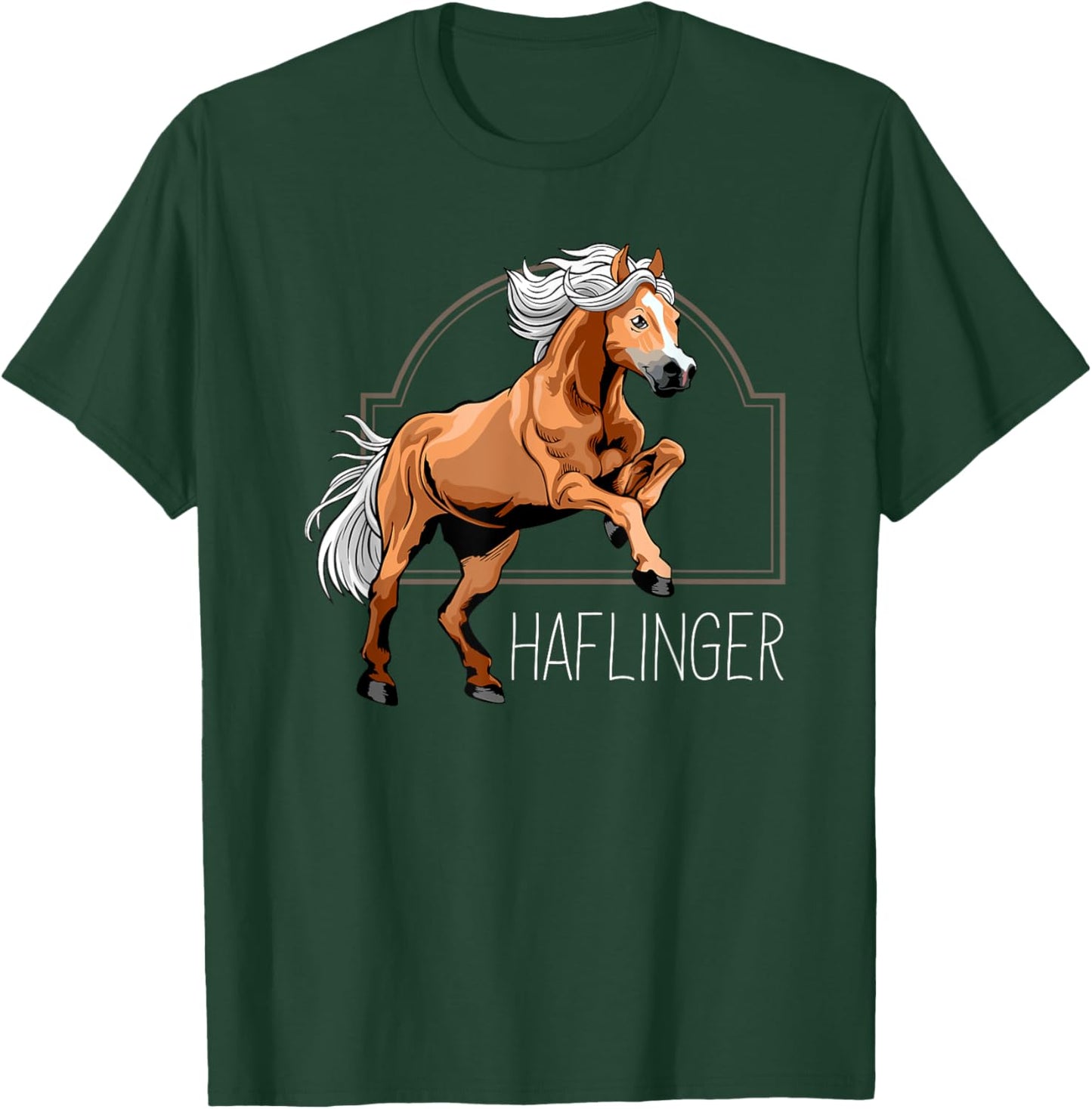 Haflinger Rider Horse Pony Riding T-Shirt - T-Shirt | Forest