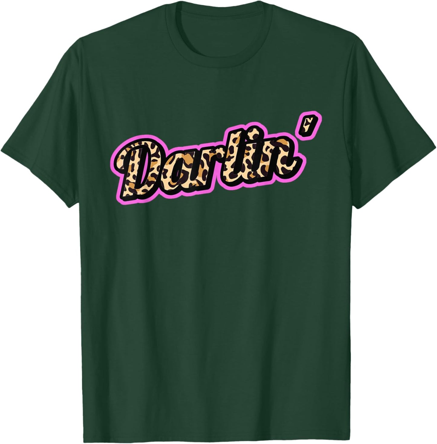 Darlin' Leopard Print Trendy Country Music T-Shirt - T-Shirt | Forest