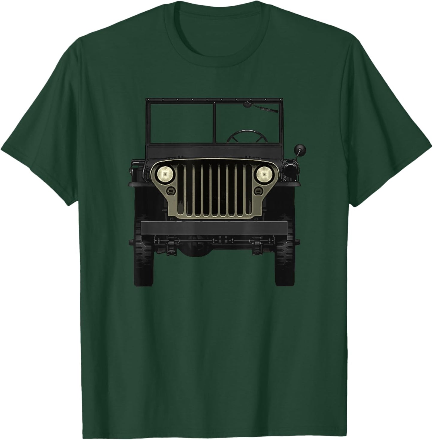 Willys MB Vintage Off Road Classic Vehicle WW2 T-Shirt - T-Shirt | Forest