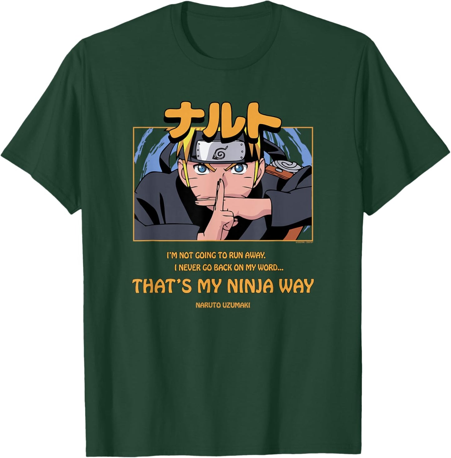 Naruto Shippuden Closed Caption Ninja Way Anime T-Shirt - T-Shirt | Forest
