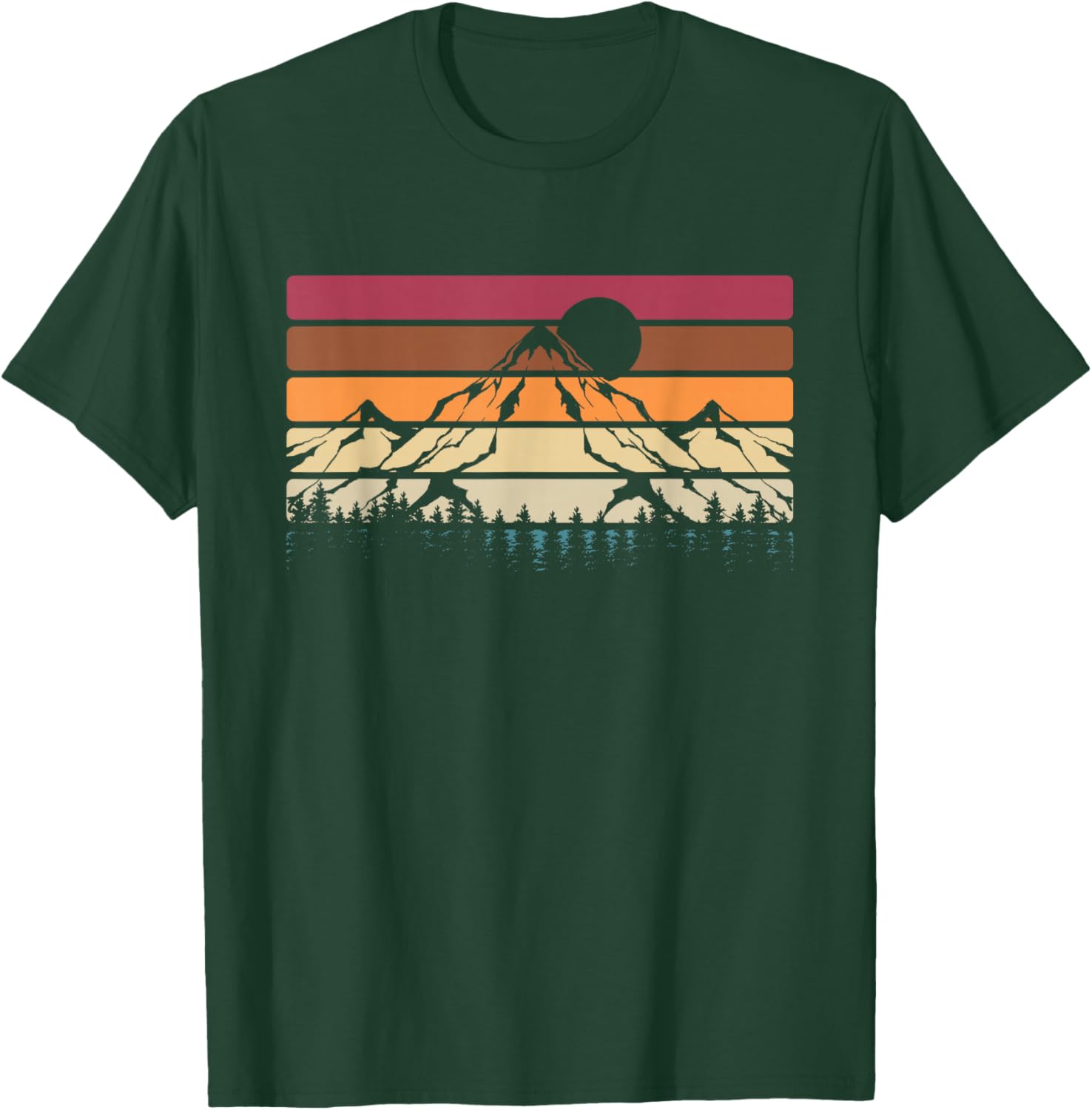 Mountaineers Nature Lovers Forest Retro Hiking T-Shirt - T-Shirt | Forest