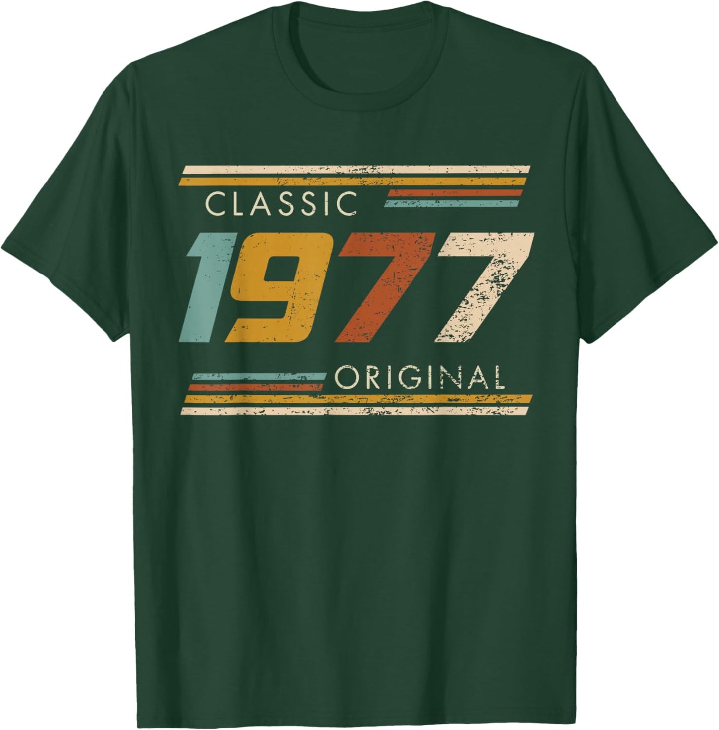 Classic 1977 Original Vintage Birthday Est 1977 Edition T-Shirt - T-Shirt | Forest