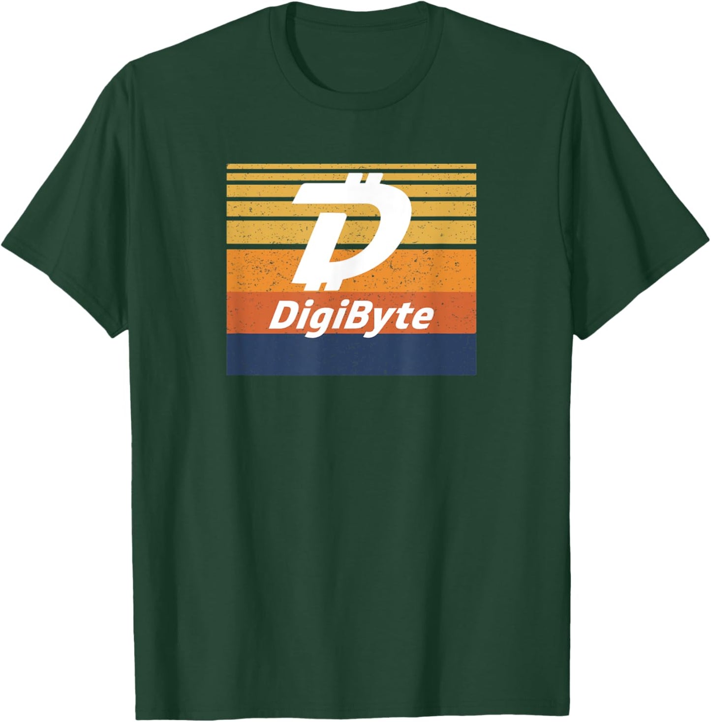 Digibyte Crypto Block Sunset DGB Cryptocurrency Color Tones T-Shirt - T-Shirt | Forest