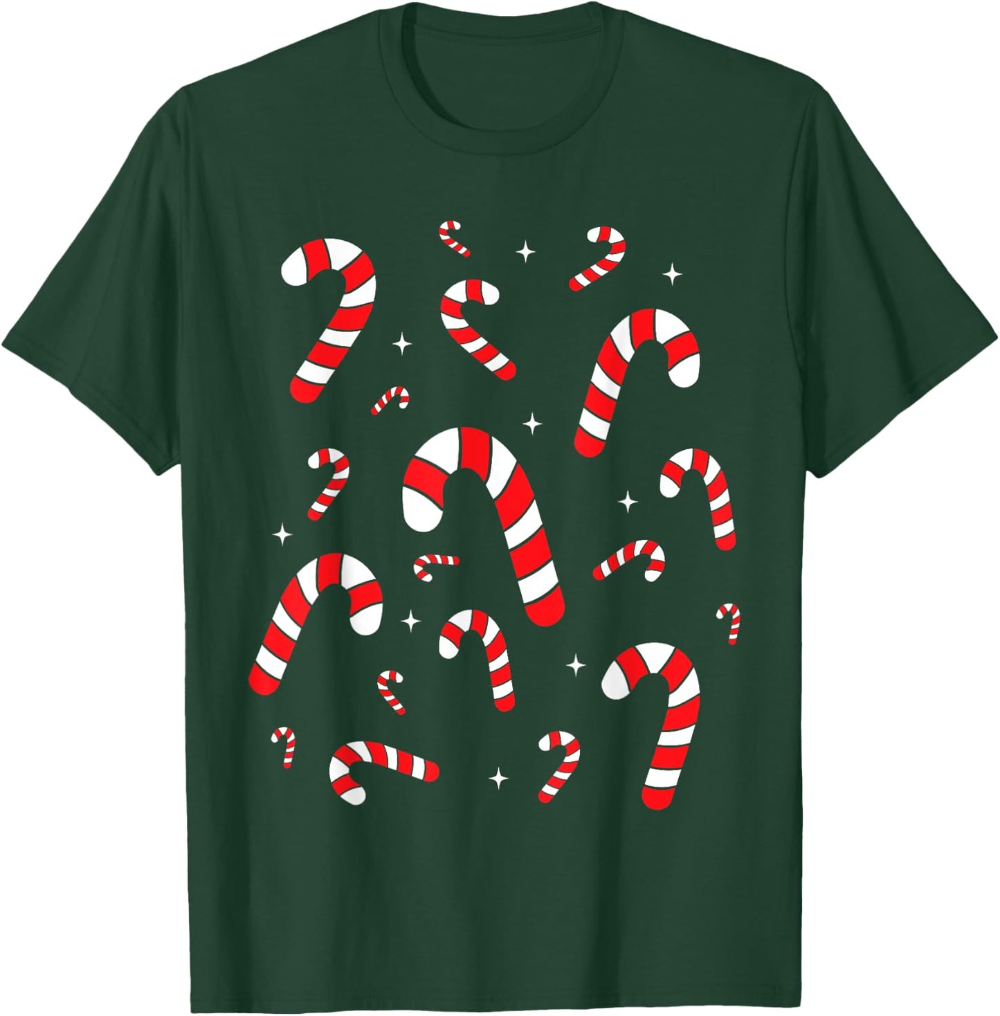 Christmas candy canes for kids and family xmas T-Shirt - T-Shirt | Forest