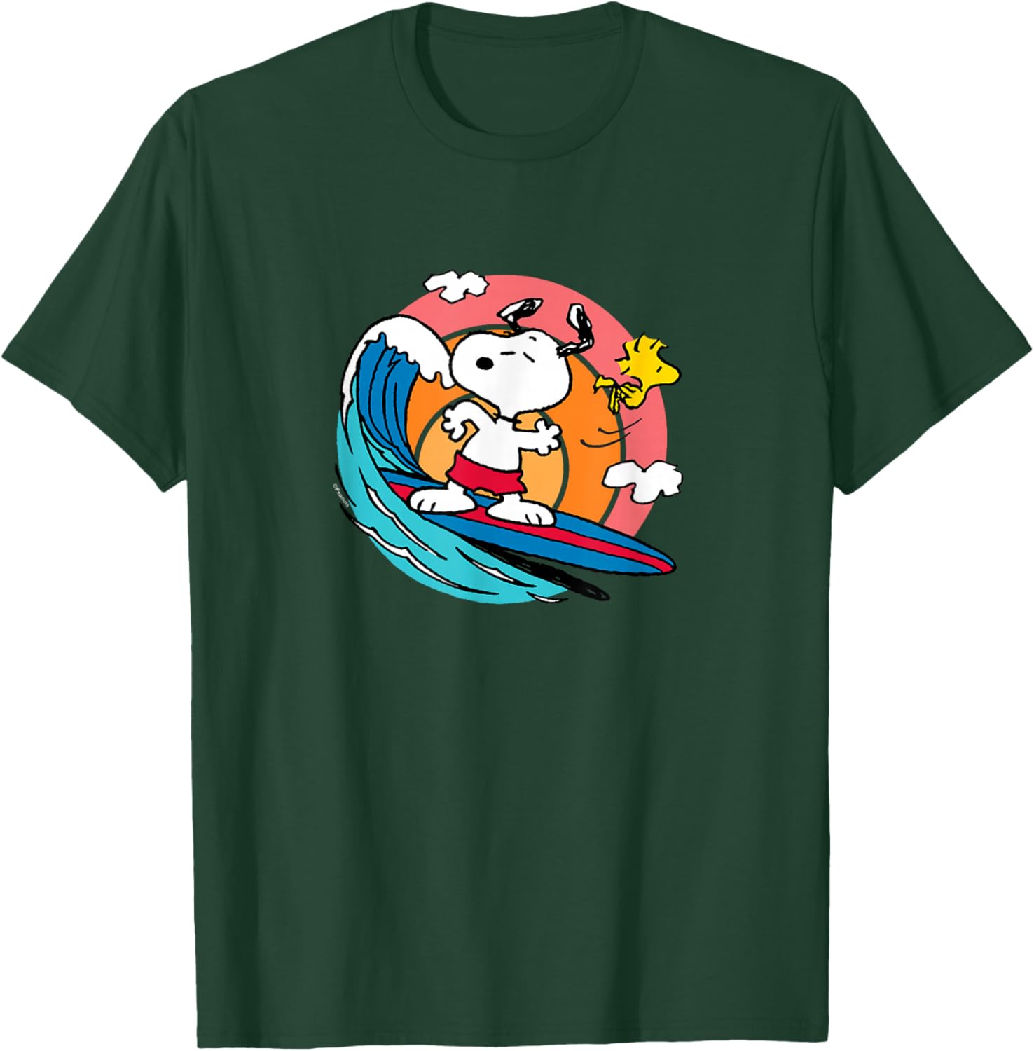 Peanuts - Snoopy Woodstock Surf T-Shirt - T-Shirt | Forest
