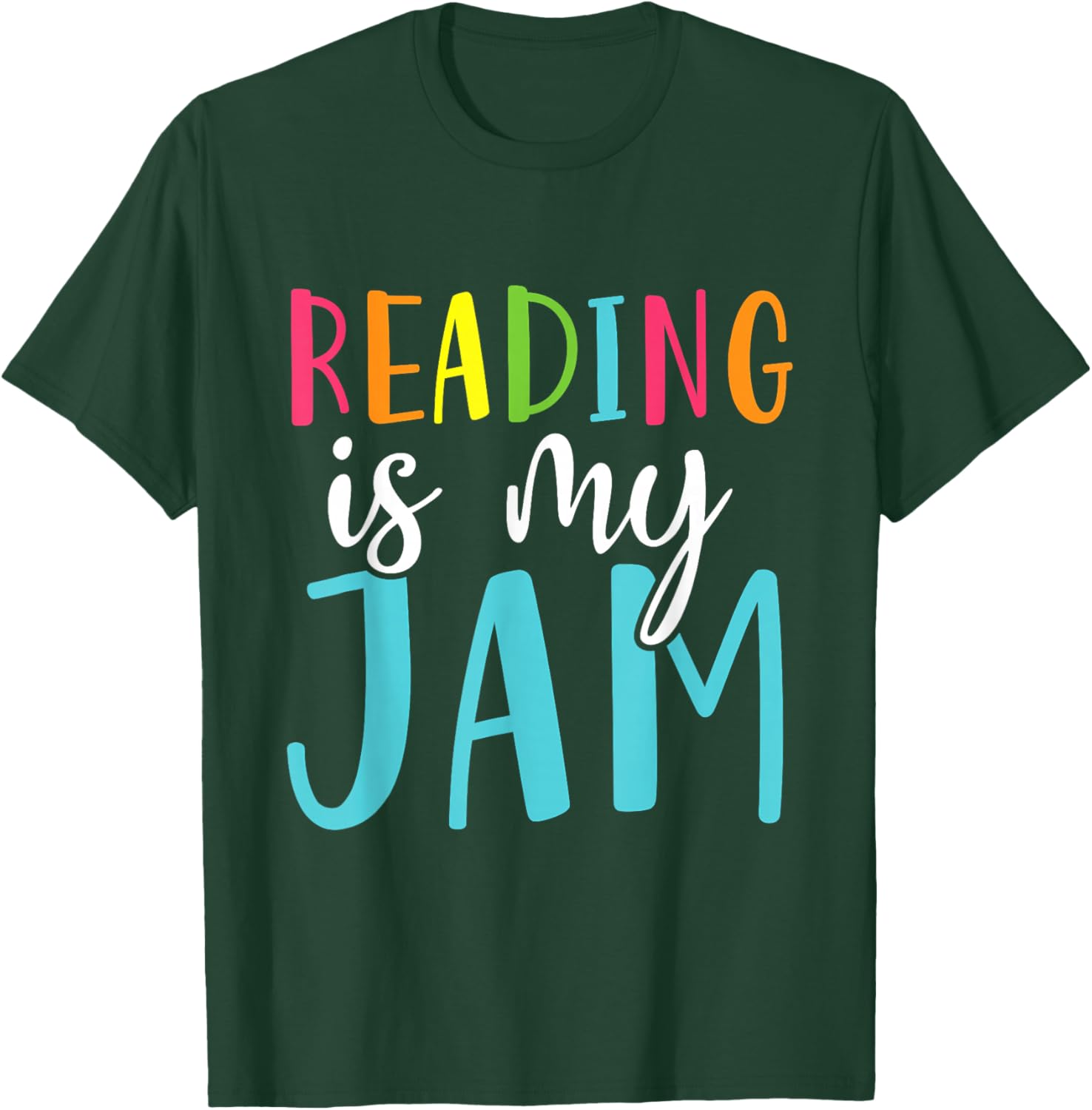 Reading Is My Jam Funny Back To School Teacher T-Shirt - T-Shirt | Forest