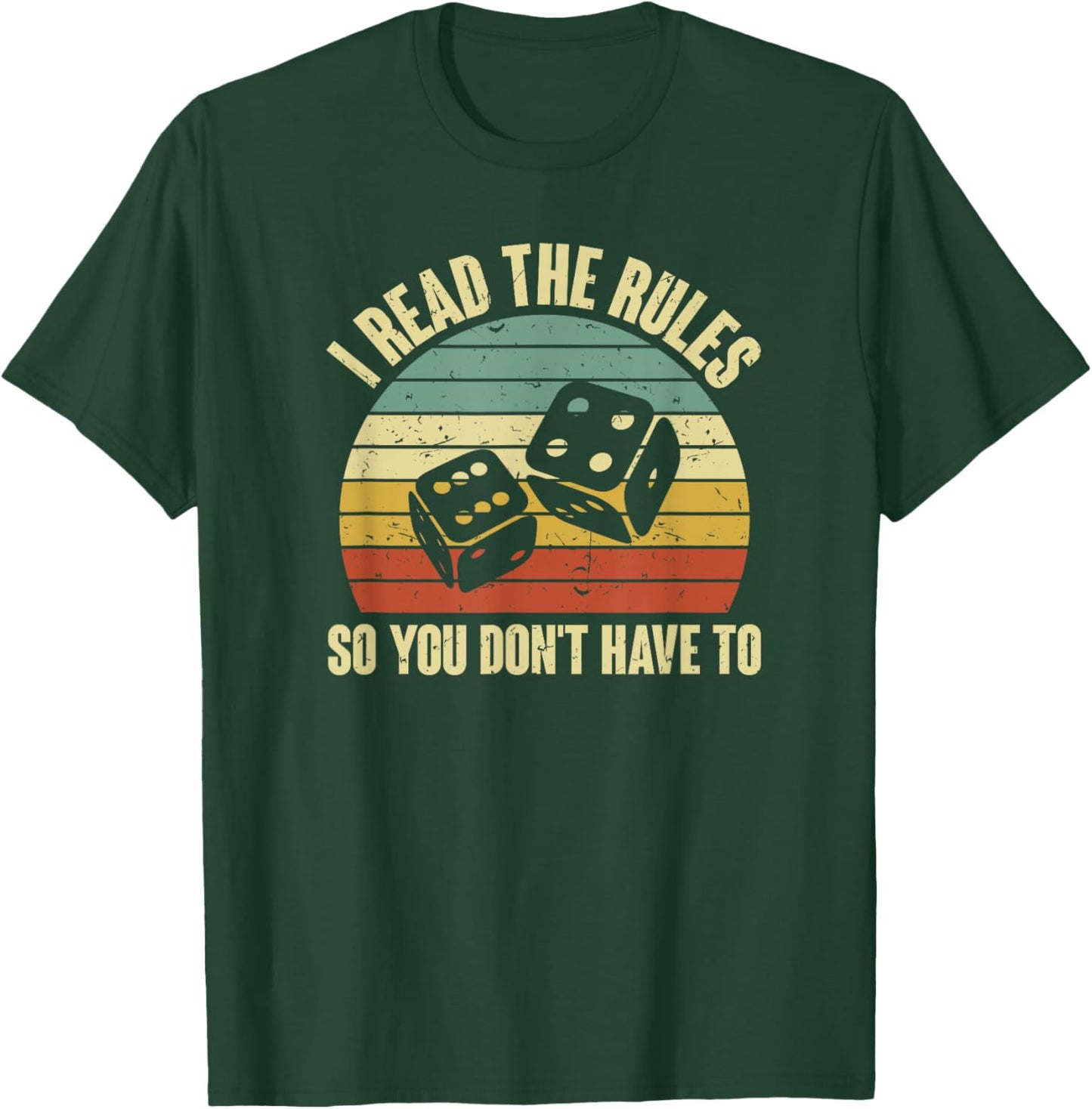 Game Night Adults Funny Board Games I Read The Rules Small T-Shirt - T-Shirt | Forest
