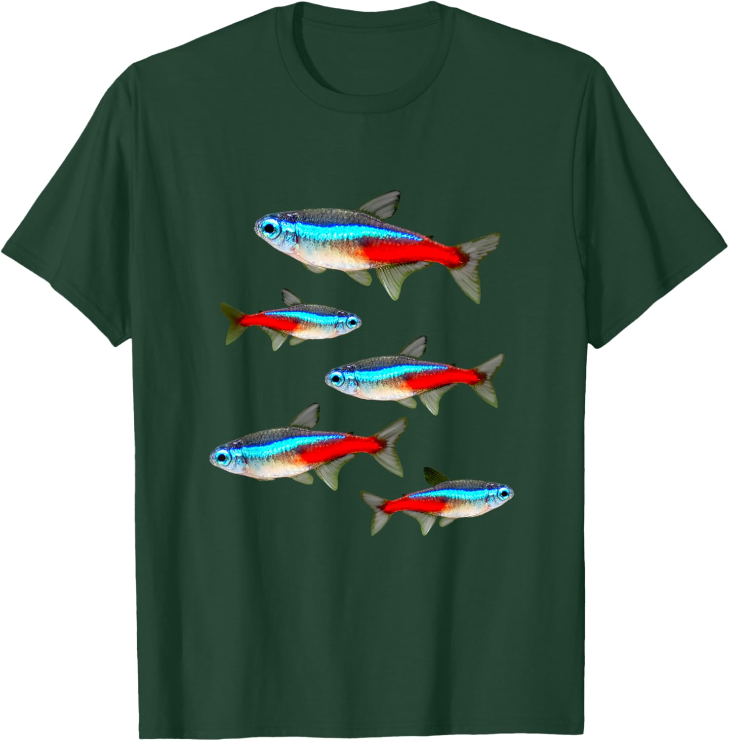 Neon Tetras Aquarium Schooling Fish Tank Lovers T-Shirt - T-Shirt | Forest