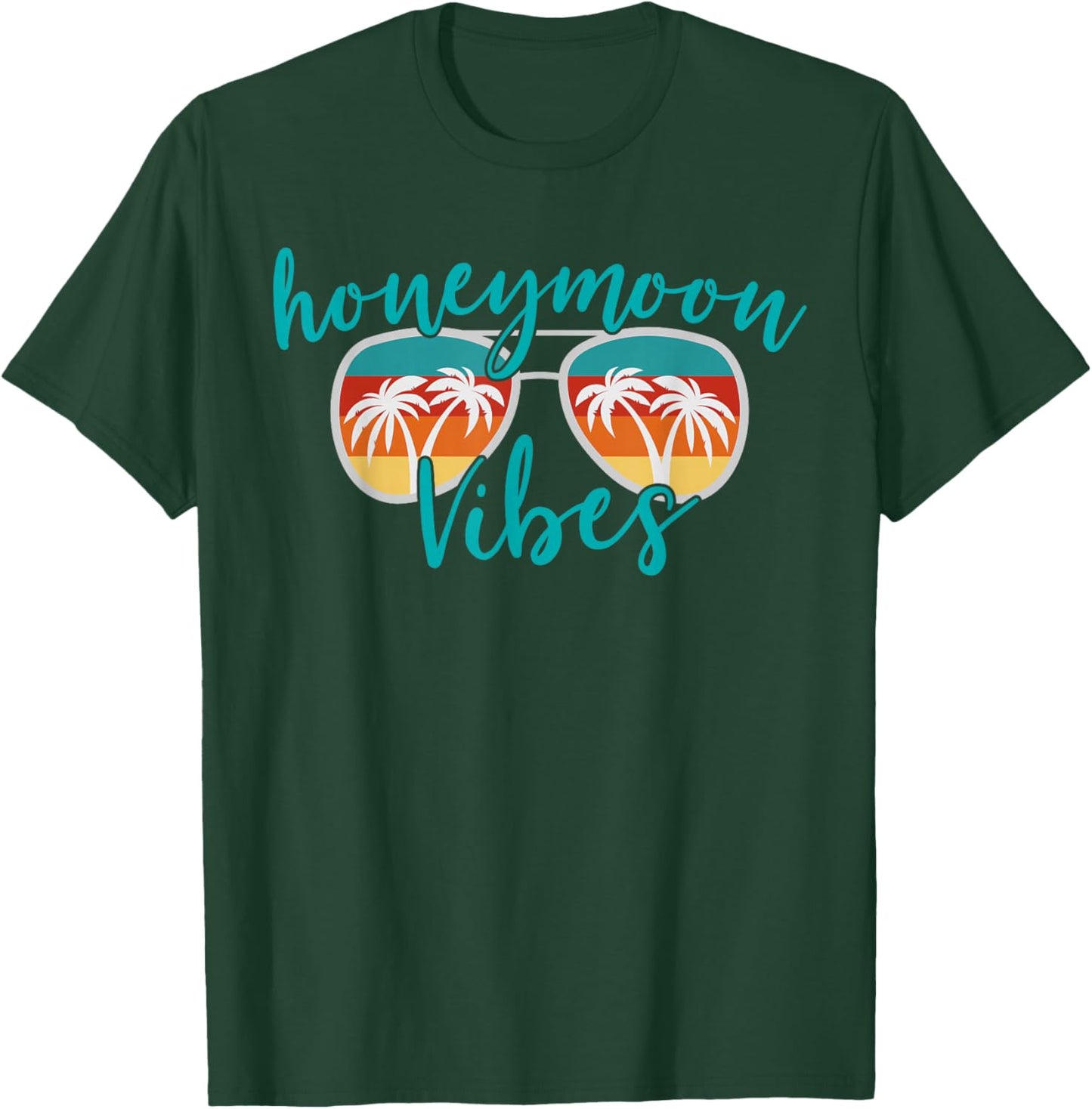 Honeymoon Vibes Cute Couples Trip Matching Vacation T-Shirt - T-Shirt | Forest