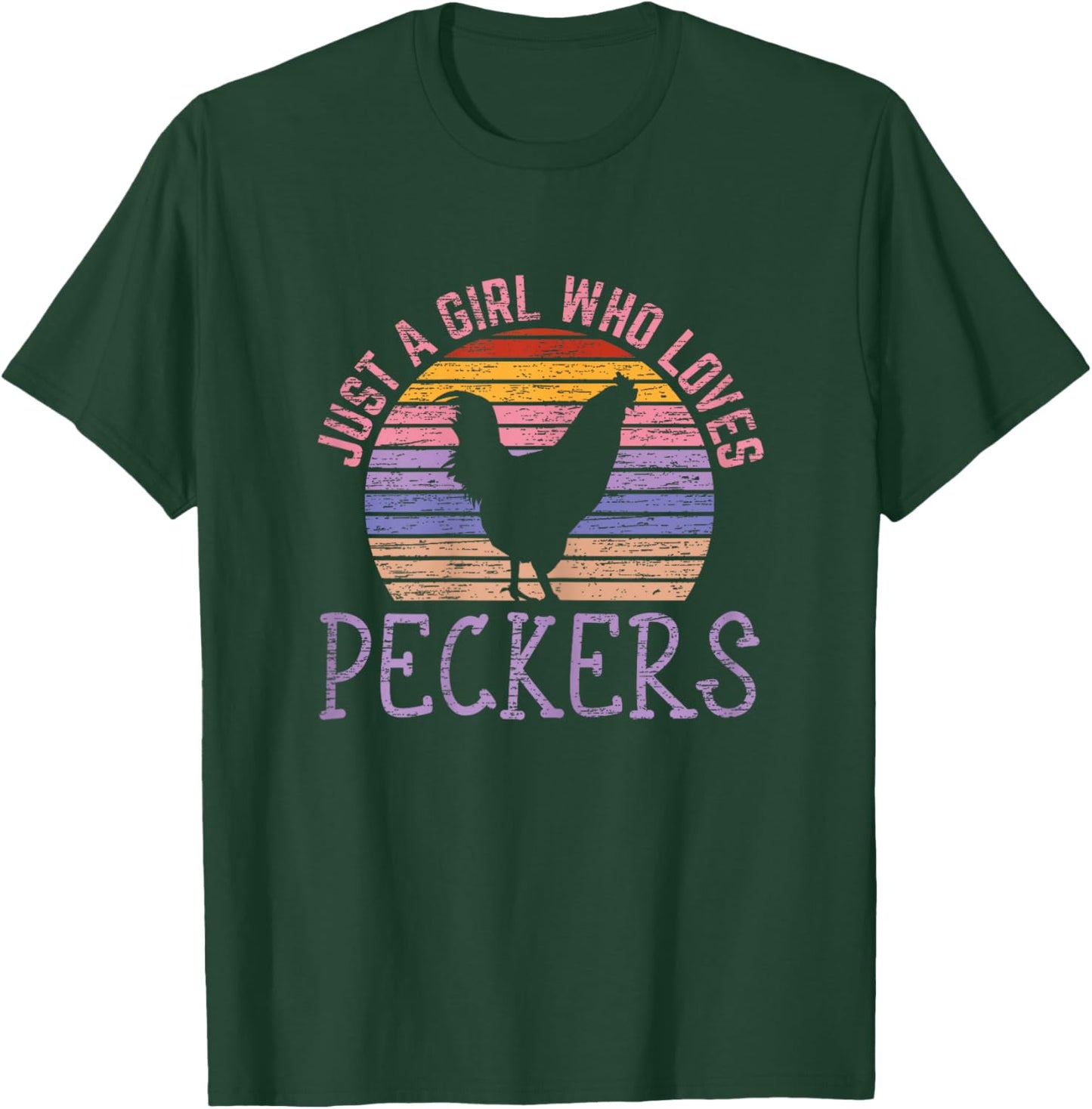 Just A Girl Who Loves Peckers for a Farmer Pecker Inspector T-Shirt - T-Shirt | Forest