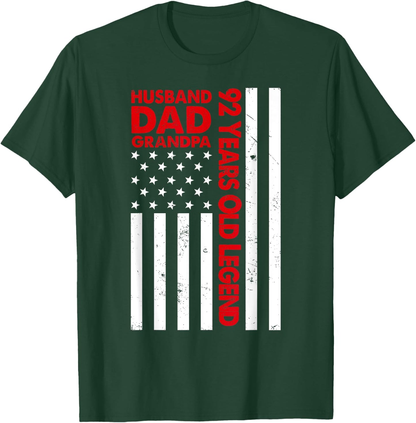 Husband Dad Grandpa 92 Years Old Legend Birthday Fathers Day T-Shirt - T-Shirt | Forest