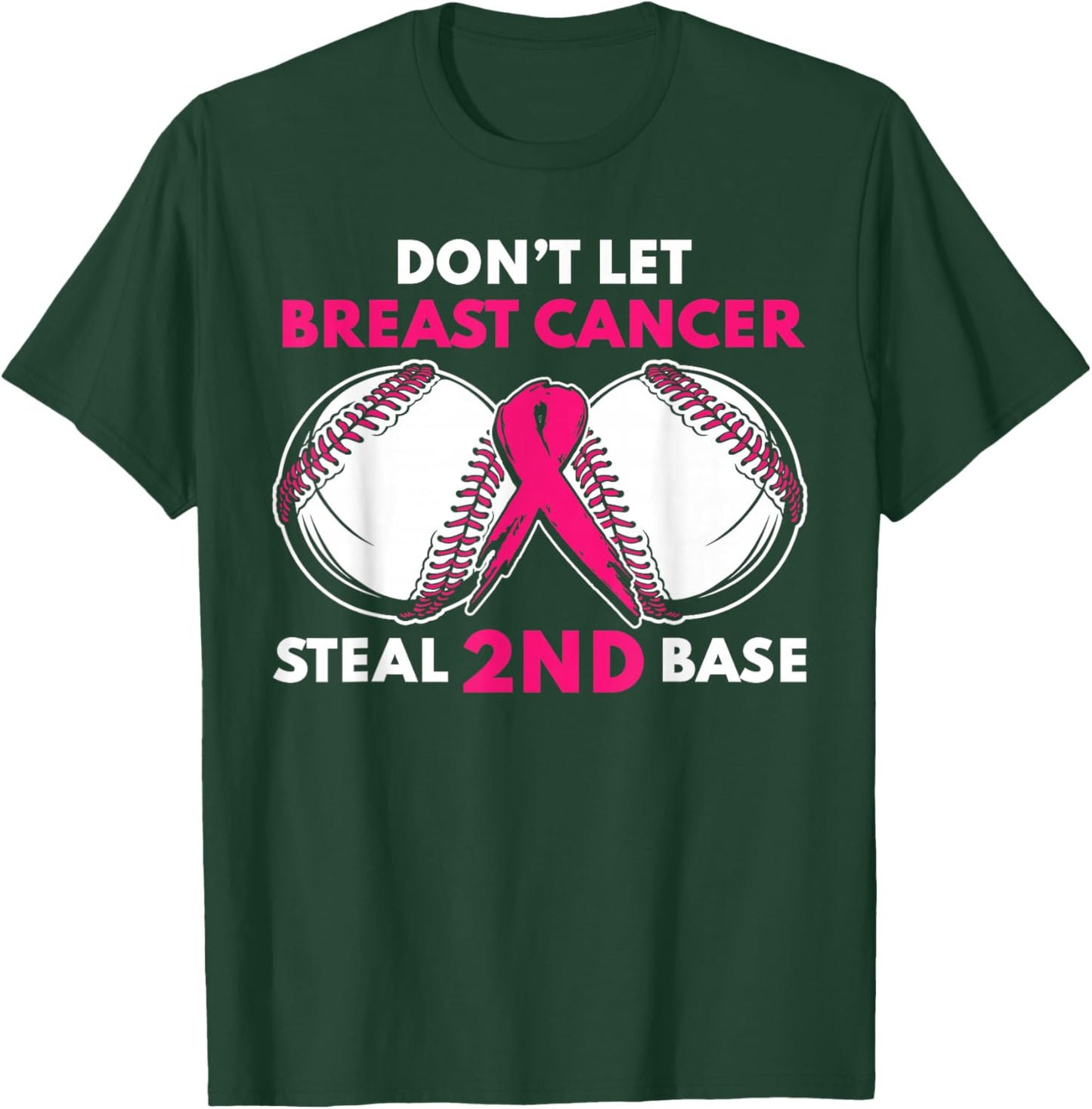 Breast Cancer Awareness Month Cute Baseball Pink October T-Shirt - T-Shirt | Forest