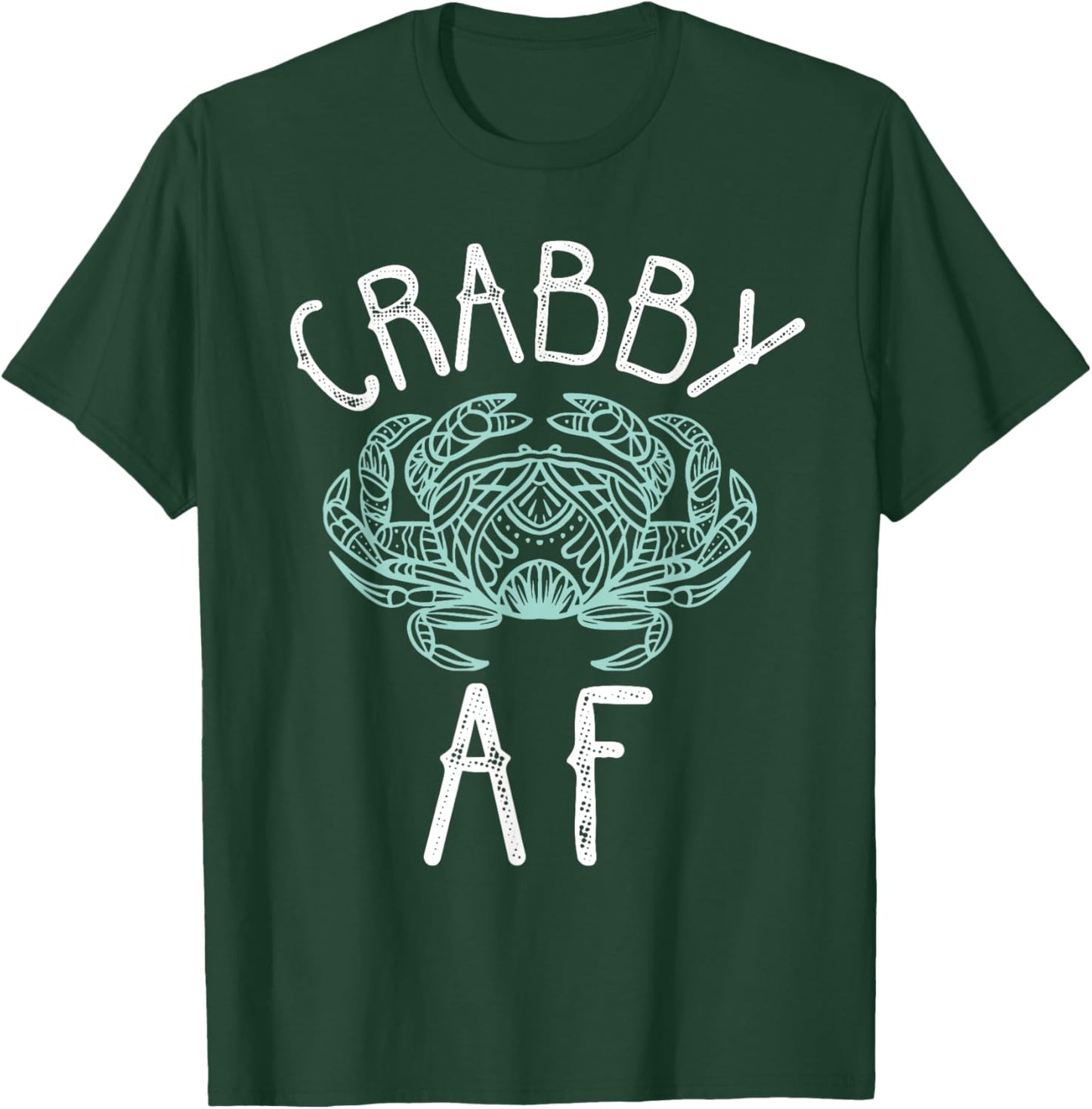 Crabby AF Cancer Crab Zodiac Sign Summer Birthday Women T-Shirt - T-Shirt | Forest
