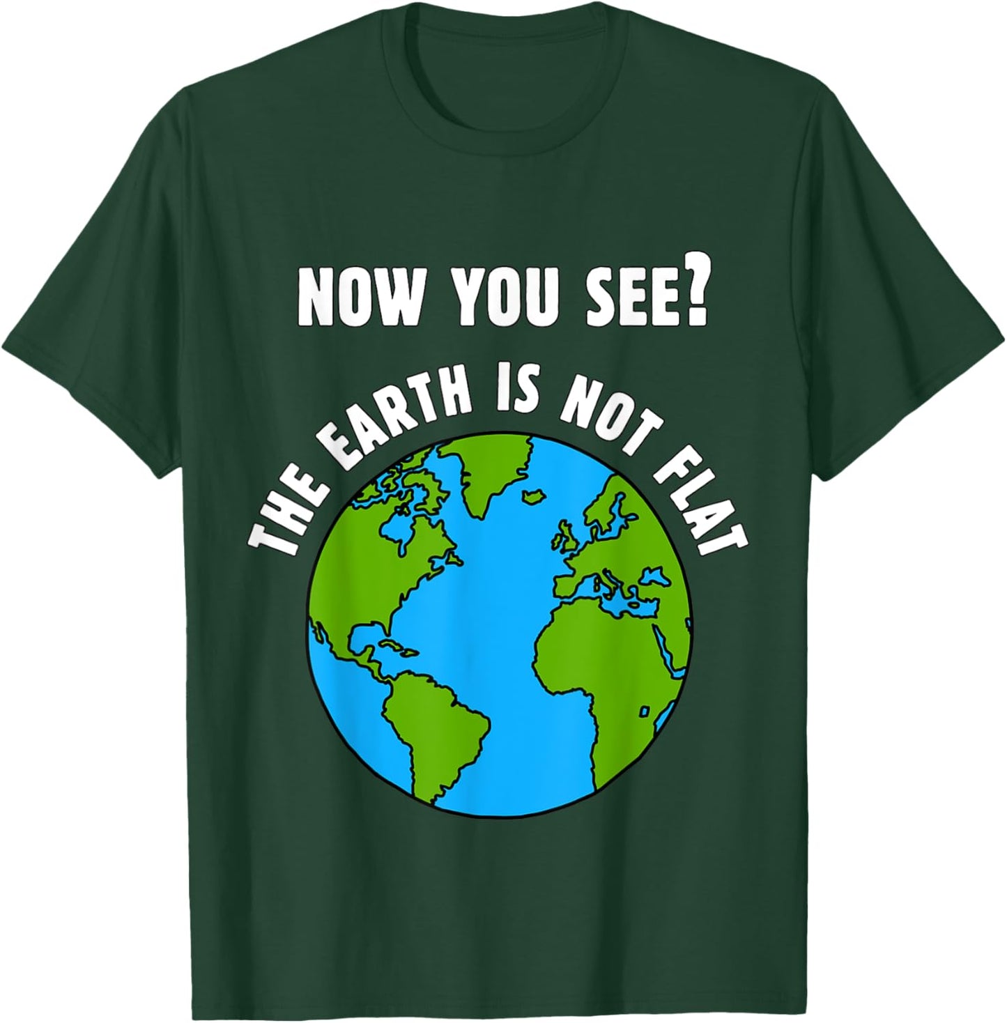 Funny Flat Earth Meme - for Dad Bod Fat Guys Obese Men Women T-Shirt - T-Shirt | Forest