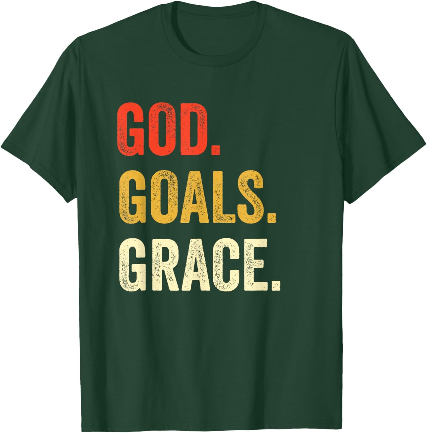God Goals Grace Christian Workout Fitness Gym Gift T-Shirt - T-Shirt | Forest