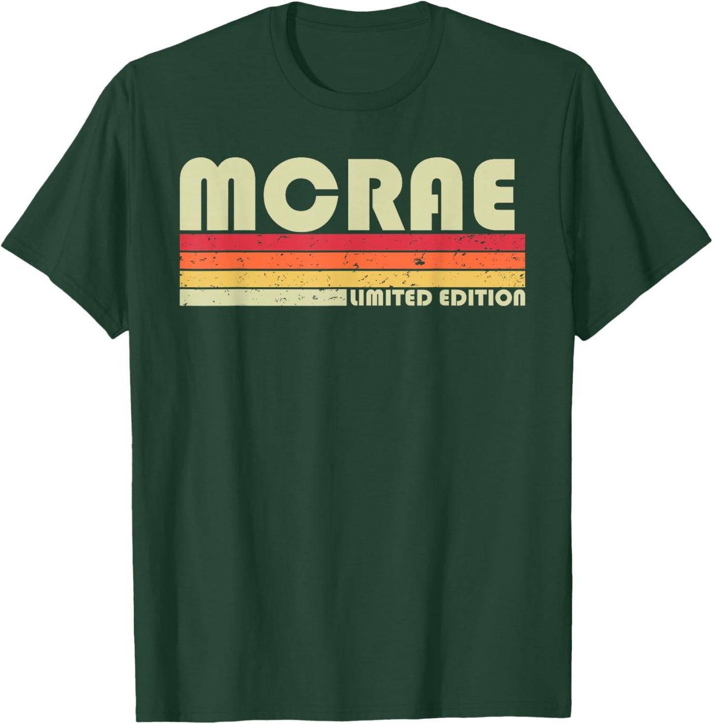 McRae Surname Funny Retro Vintage 80s 90s Birthday Reunion T-Shirt - T-Shirt | Forest