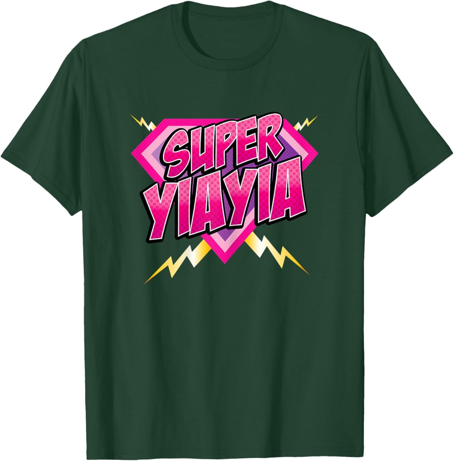 Super Yiayia Superhero Greek Grandmother Comic Book Women T-Shirt - T-Shirt | Forest