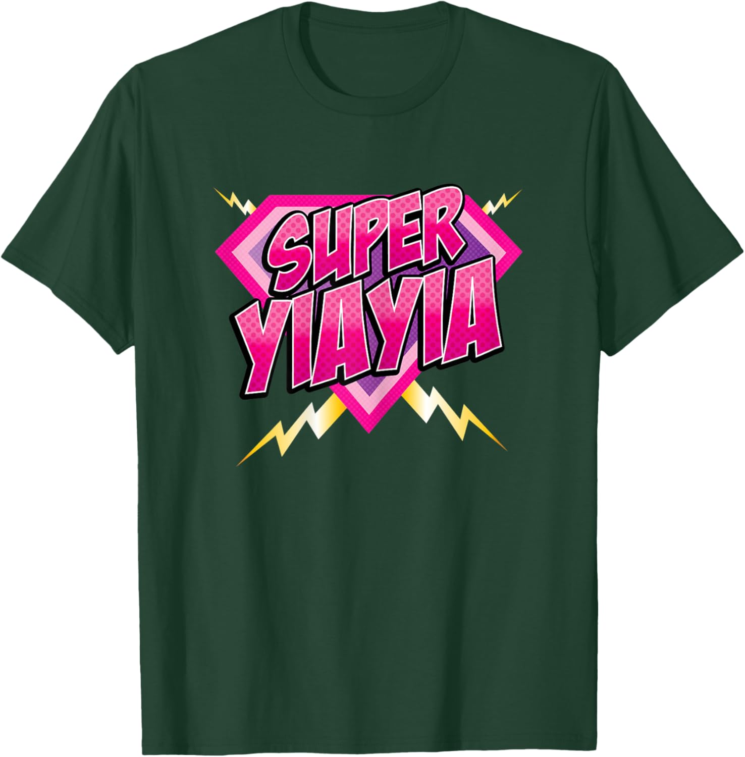 Super Yiayia Superhero Greek Grandmother Comic Book Women T-Shirt - T-Shirt | Forest