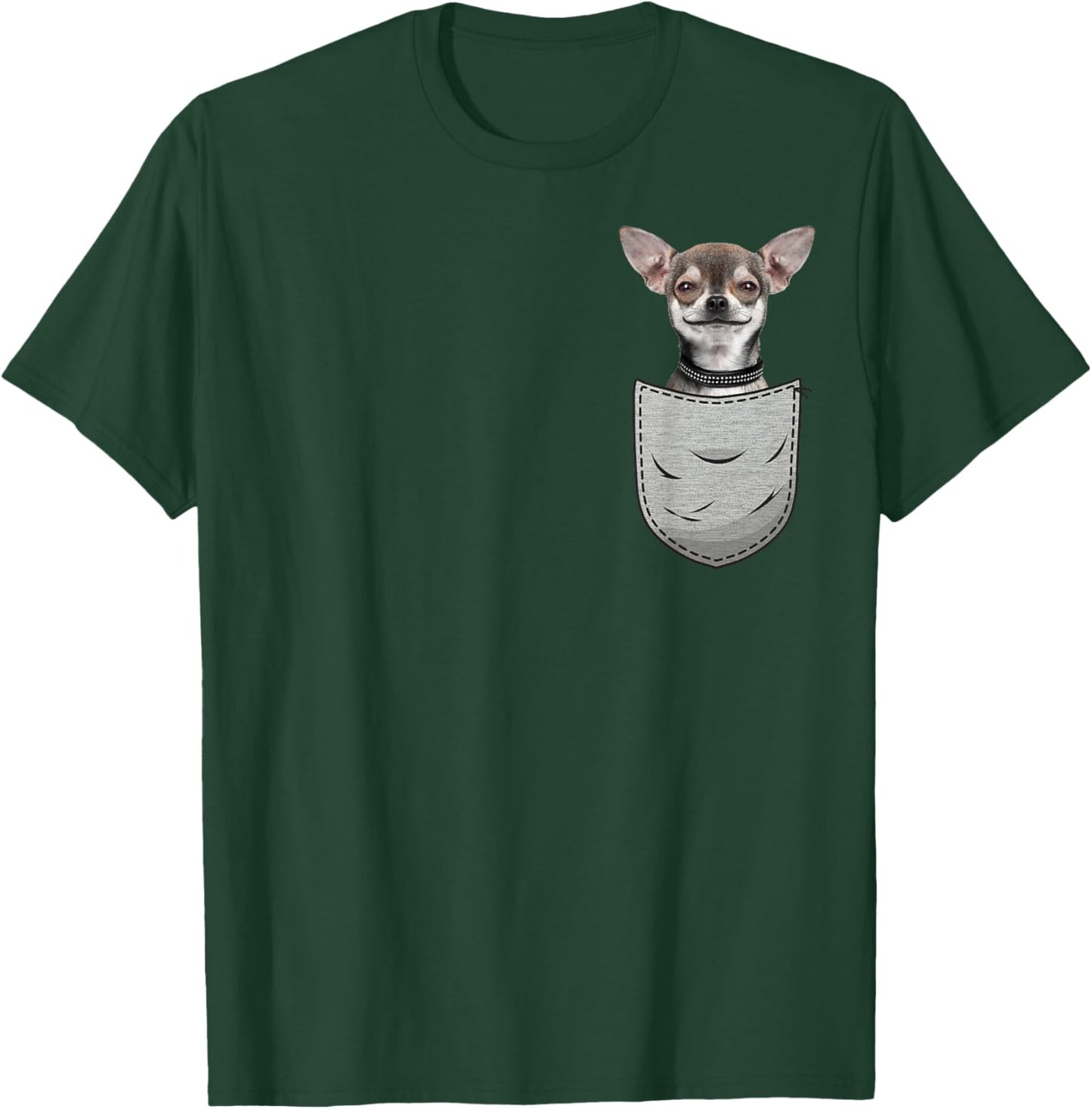 Chihuahua Chi Chi Hua hua Techichi Pocket Dog Owners Men Women Girls Kids T-Shirt - T-Shirt | Forest