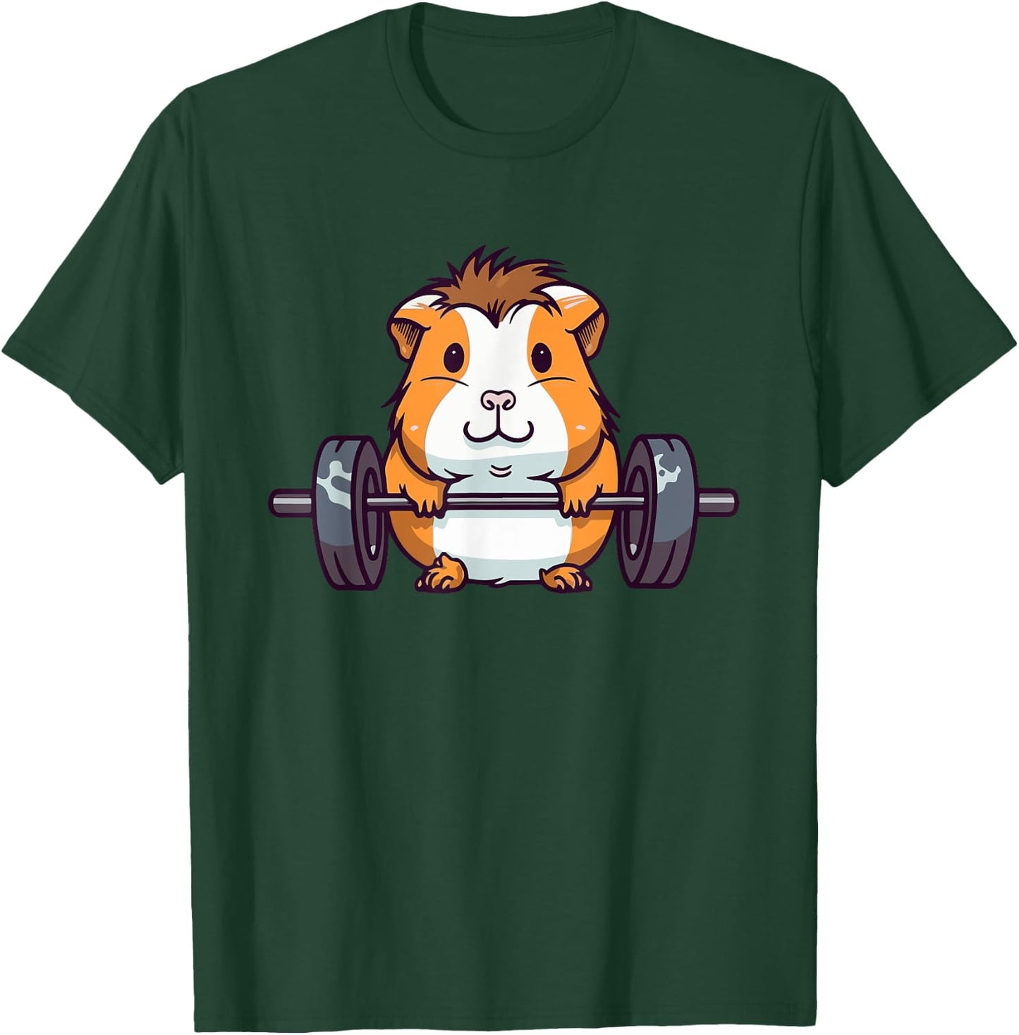 Guinea Pig Lifting Weight Gym Rodents T-Shirt - T-Shirt | Forest