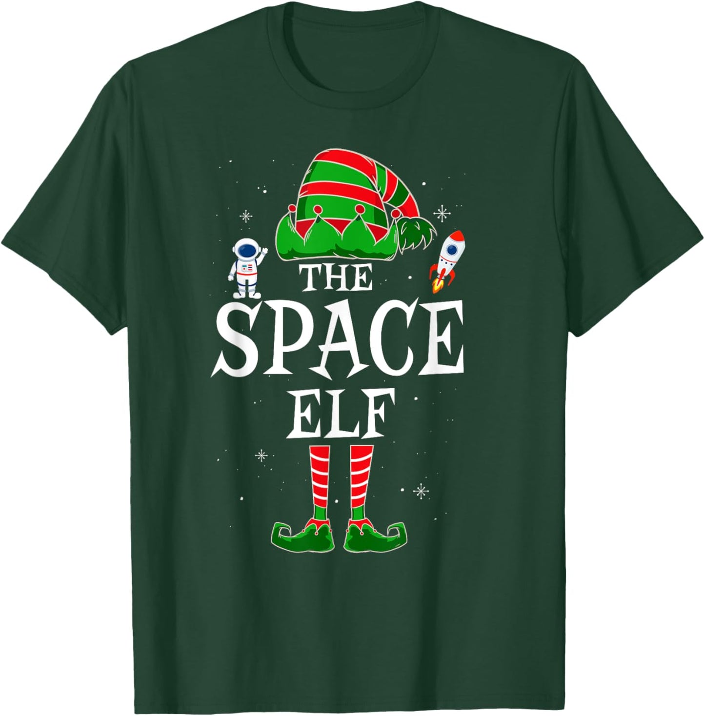 The Space Elf Group Matching Family Christmas Astronomy T-Shirt - T-Shirt | Forest