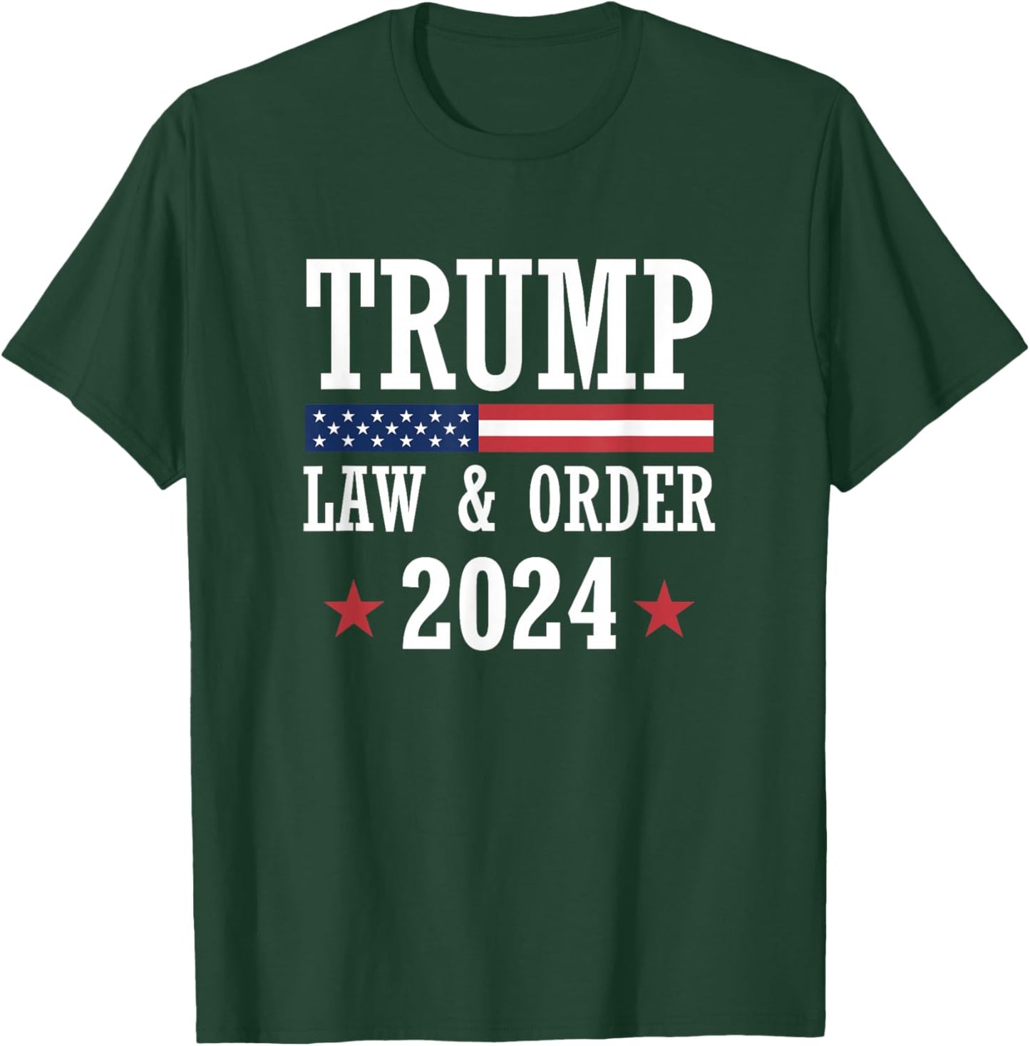 Law & Order Cops For Trump 2024 Police Thin Blue Line T-Shirt - T-Shirt | Forest