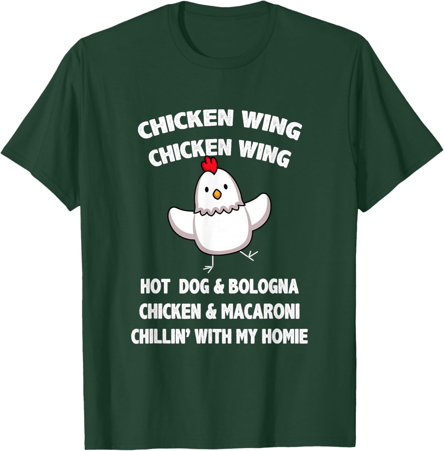 Kids Chicken Wing Chicken Wing Hot Dog and Bologna Toddlers T-Shirt - T-Shirt | Forest
