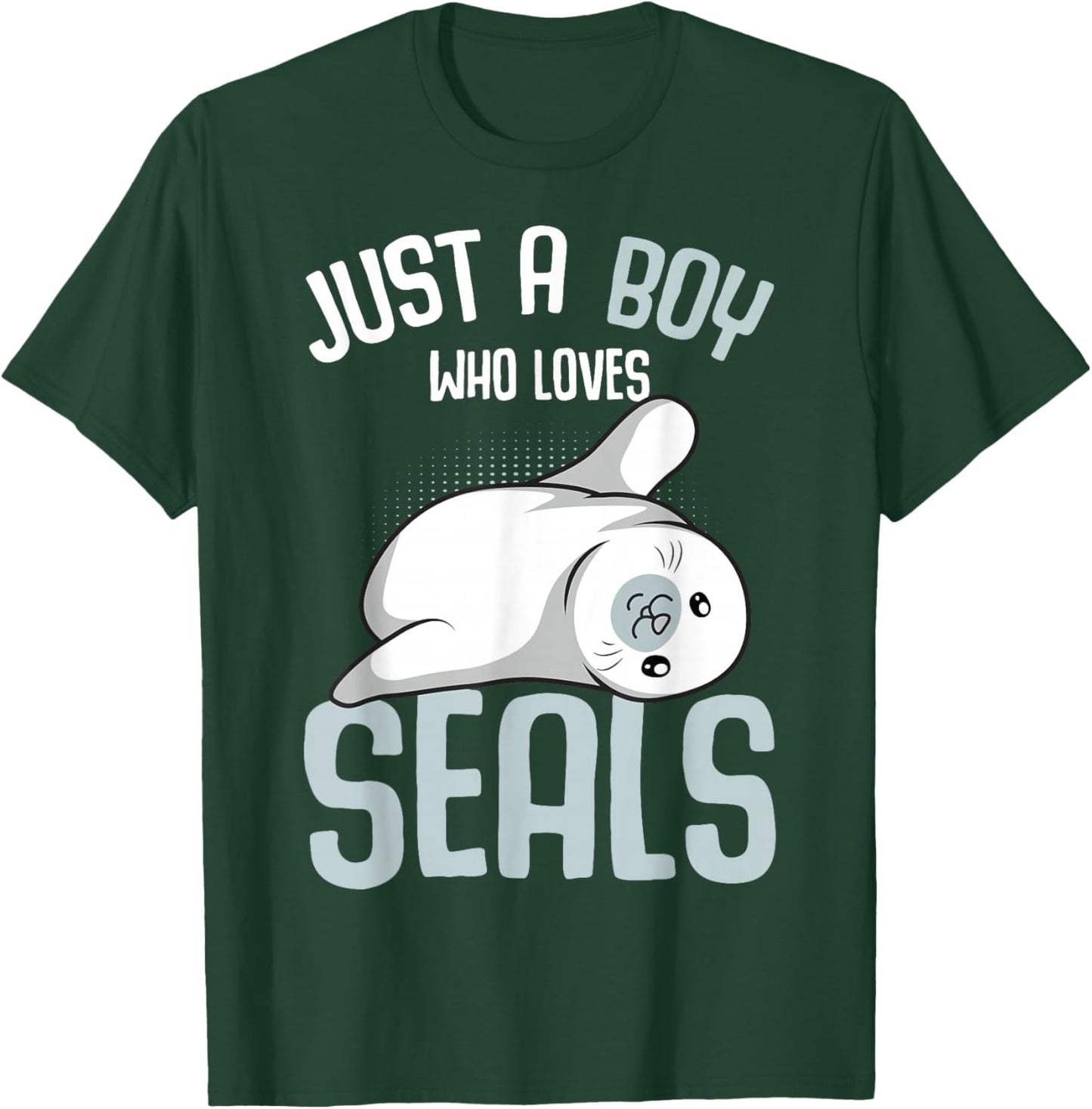 Just a Boy who loves Seals Sea Lion Boys Kids T-Shirt - T-Shirt | Forest