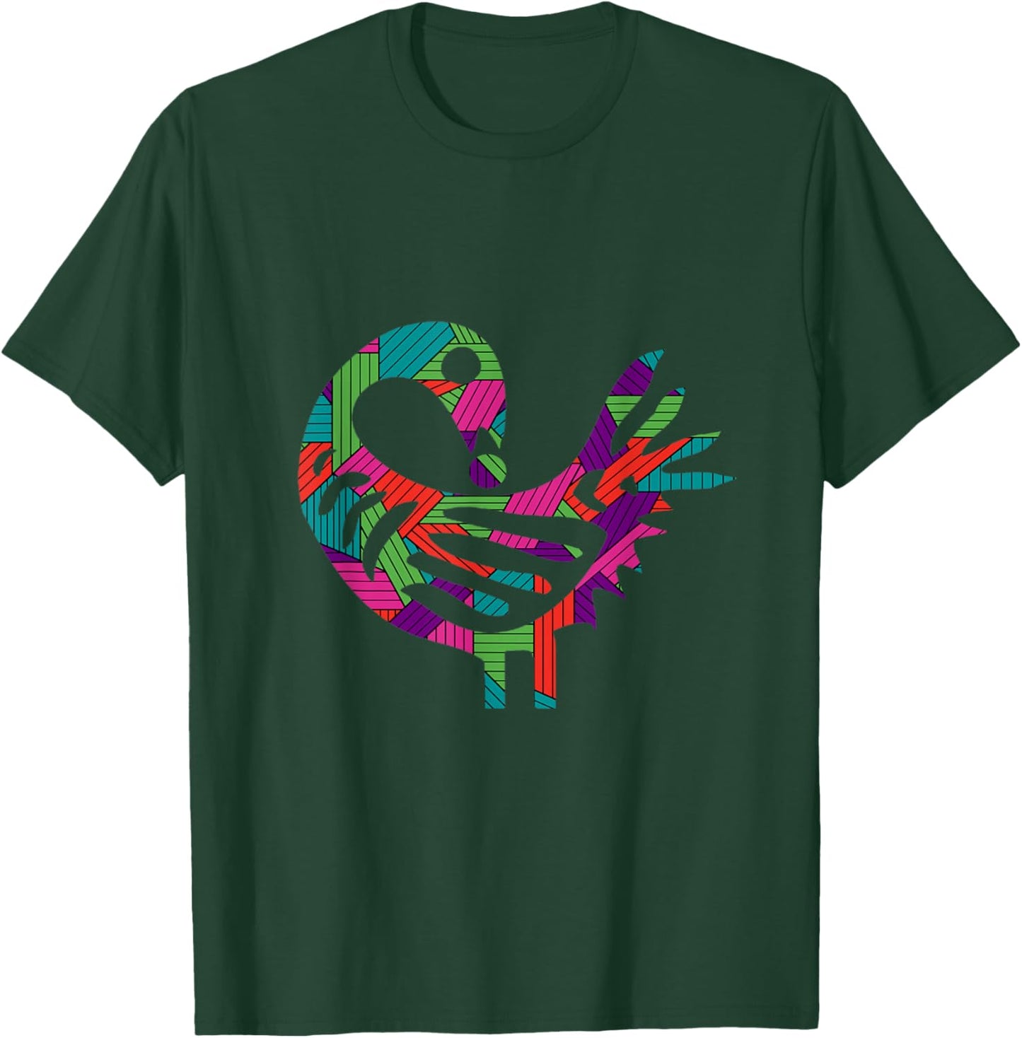 Sankofa Bird Afrocentric Adinkra Symbol Unique Pattern T-Shirt - T-Shirt | Forest