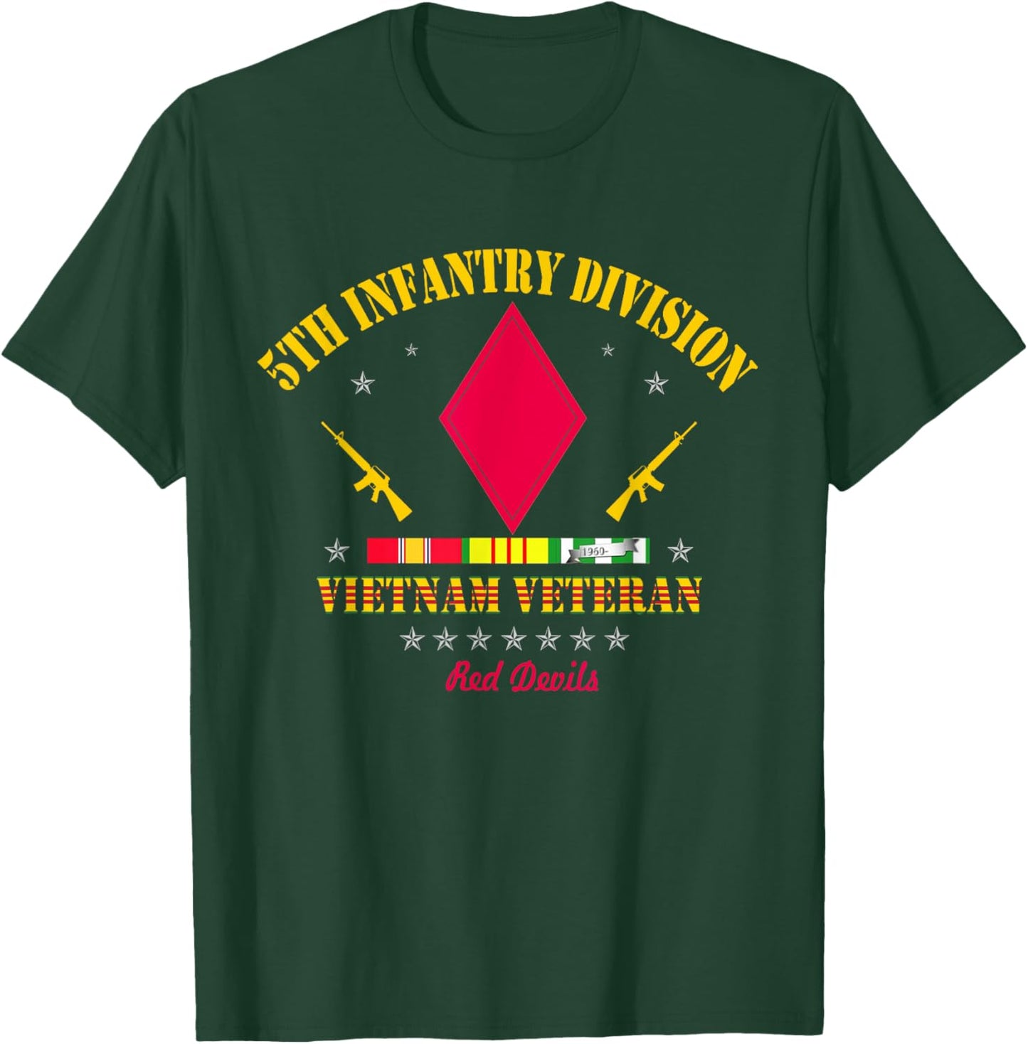 5th Infantry Division Vietnam Veteran Ivy Division Veteran T-Shirt - T-Shirt | Forest