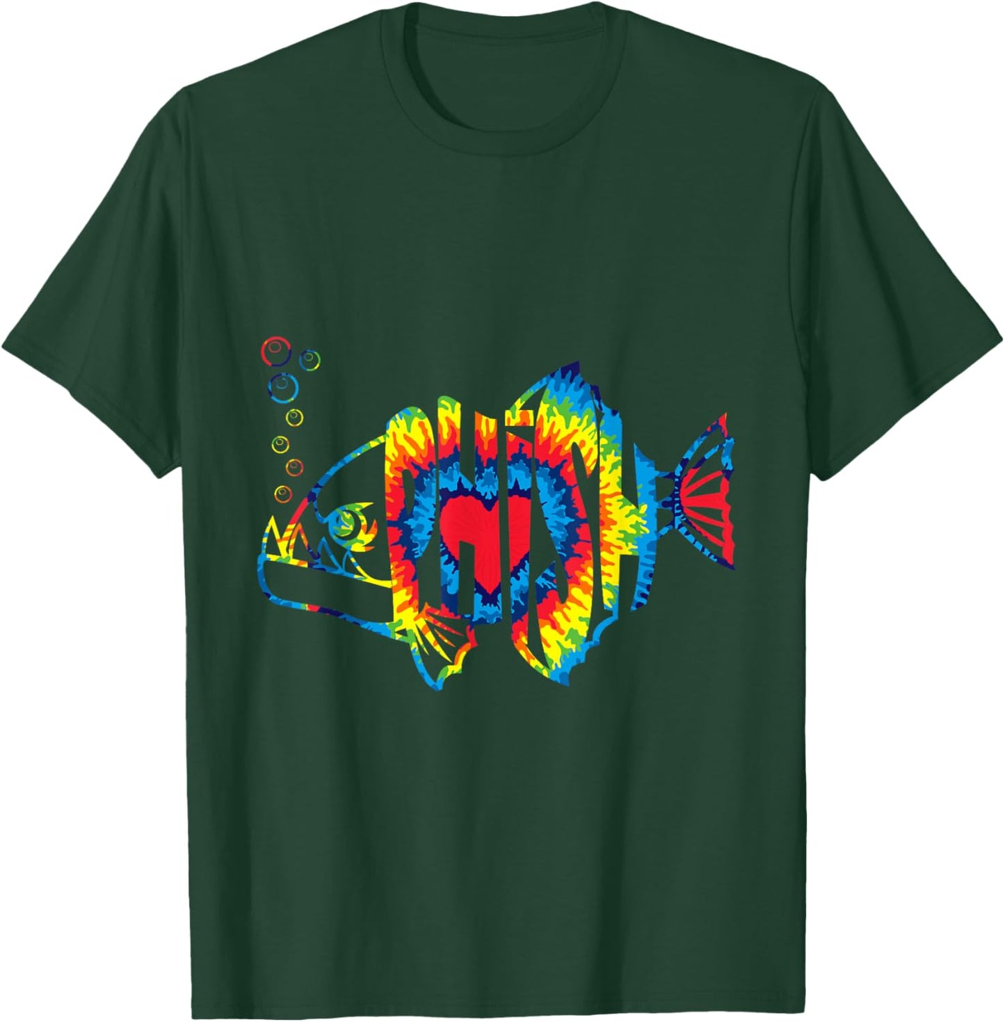 Colorful Phish-Jam, Tie-Dye For Fisherman, Fish Outfits T-Shirt - T-Shirt | Forest