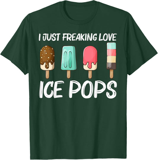 Cute Ice Pop Gift Women Ice Cream Frozen Food Lovers T-Shirt - T-Shirt | Forest