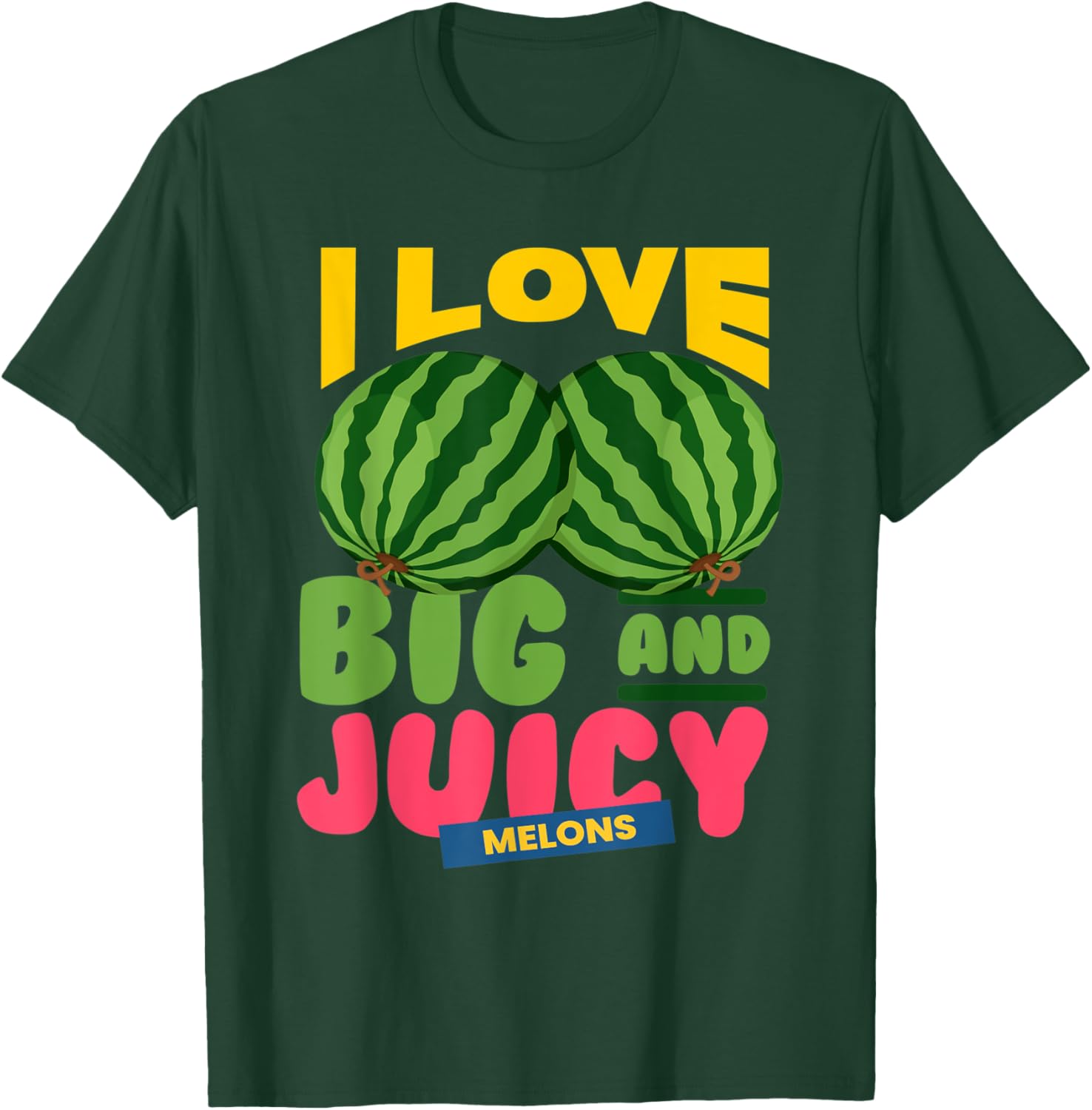 Watermelons I Love Big Juicy Melons I Vegan Garden Nature T-Shirt - T-Shirt | Forest