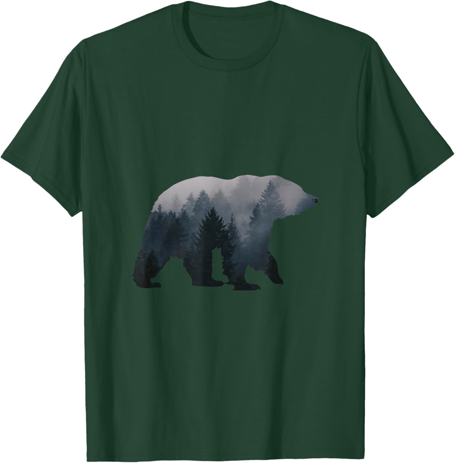 Bear illustration made of trees bears T-Shirt - T-Shirt | Forest