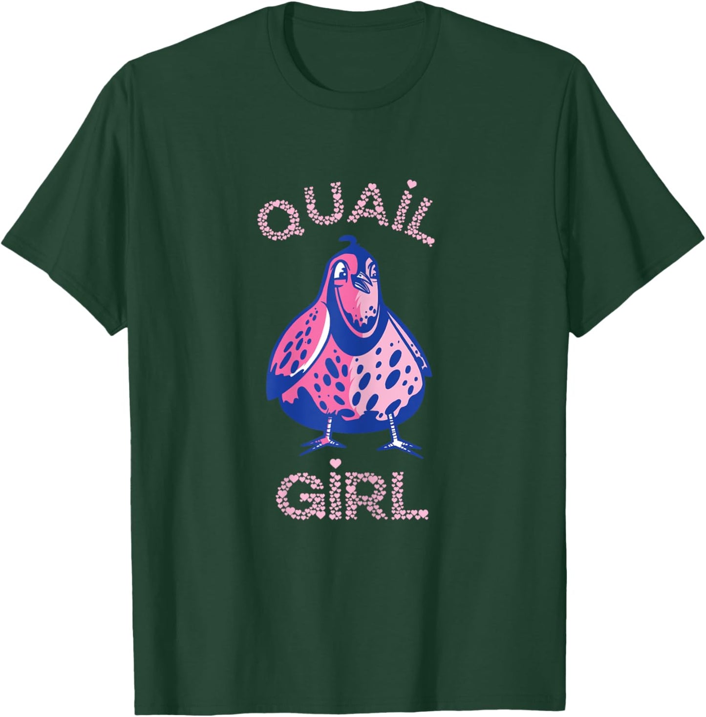 Quail Girl Bird Quail Lover Birdology Coturnix Quail T-Shirt - T-Shirt | Forest