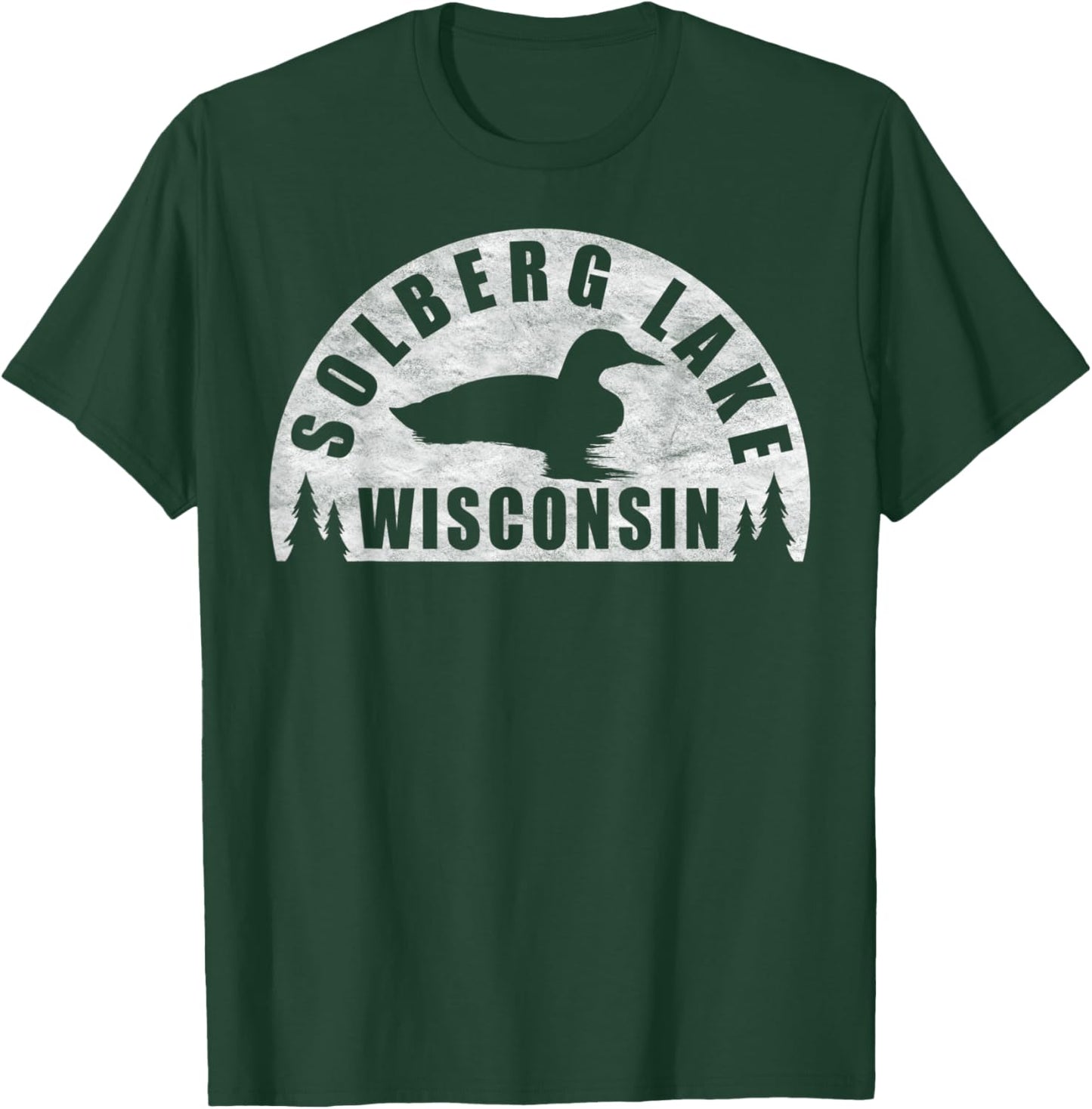 Solberg Lake Northern Wisconsin Loon T-Shirt - T-Shirt | Forest