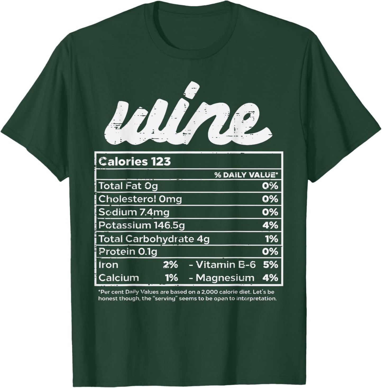 Wine Nutrition Facts Matching Family Thanksgiving Women T-Shirt - T-Shirt | Forest