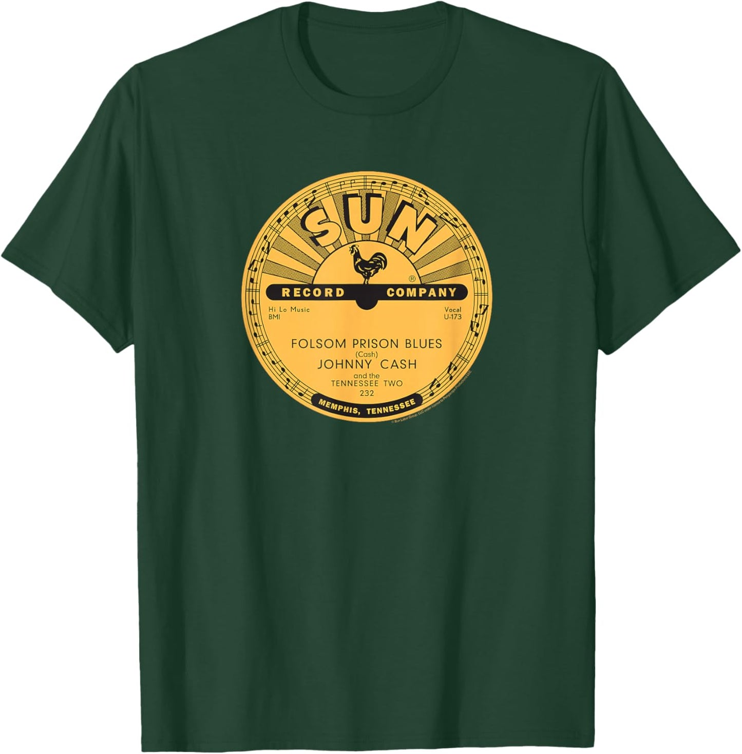 Sun Records Vinyl Johnny Cash Folsom Prison Blues T-Shirt - T-Shirt | Forest