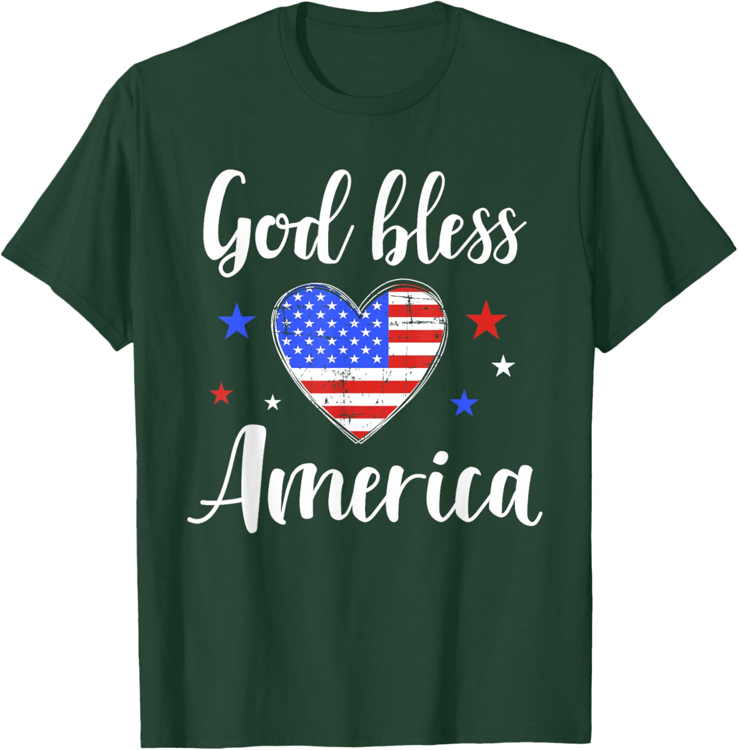 God bless america for patriotic Independence day 4th of July T-Shirt - T-Shirt | Forest