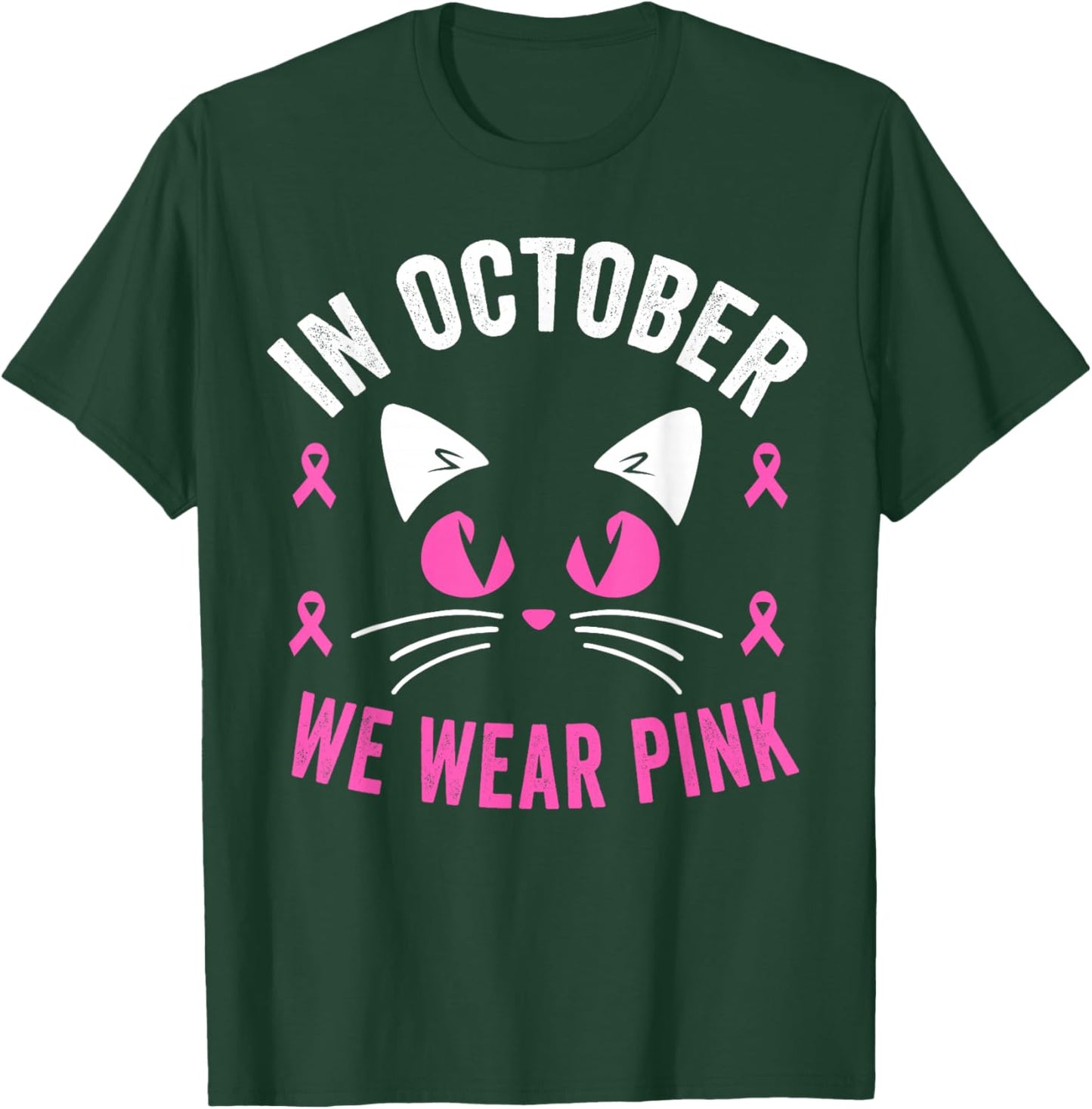 In October We Wear Pink Breast Cancer Awareness Kids Toddler T-Shirt - T-Shirt | Forest