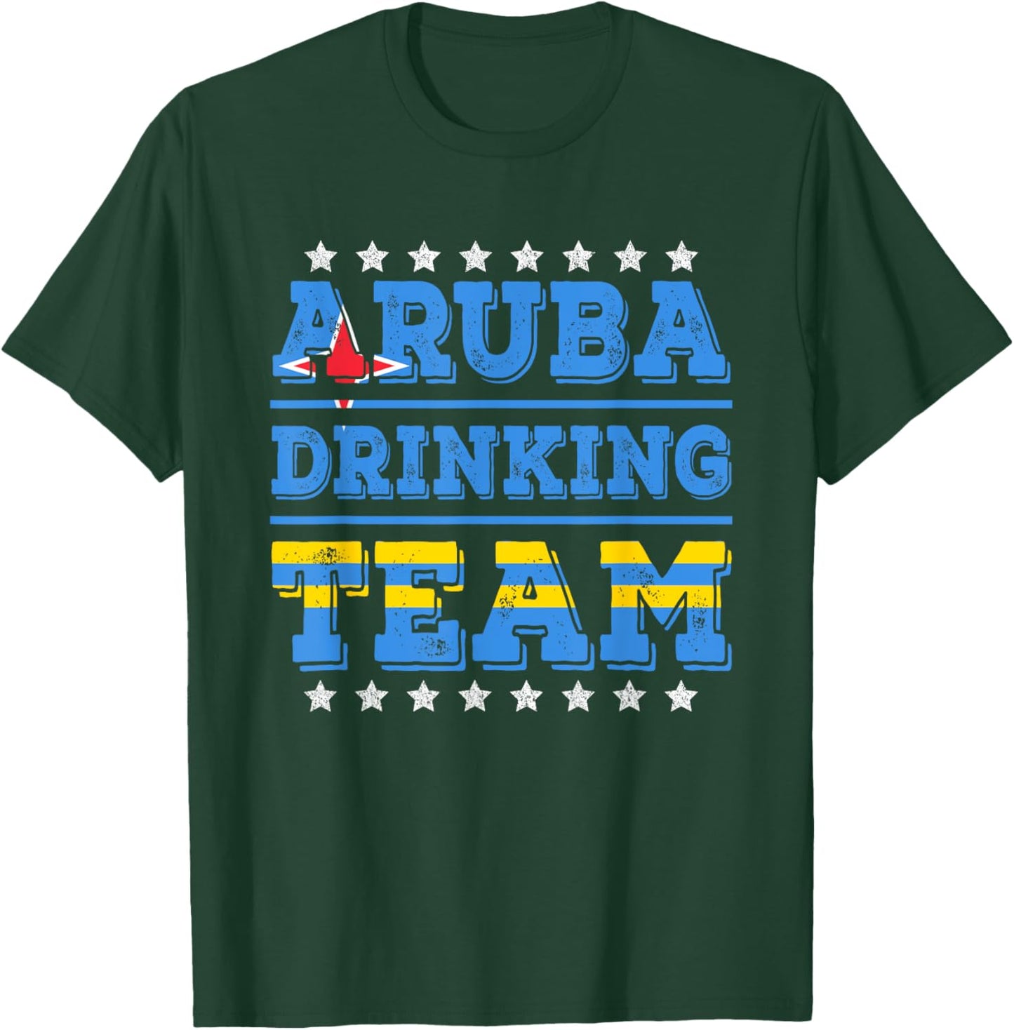 Aruba Drinking Team Aruba Flag Funny Drinking T-Shirt - T-Shirt | Forest