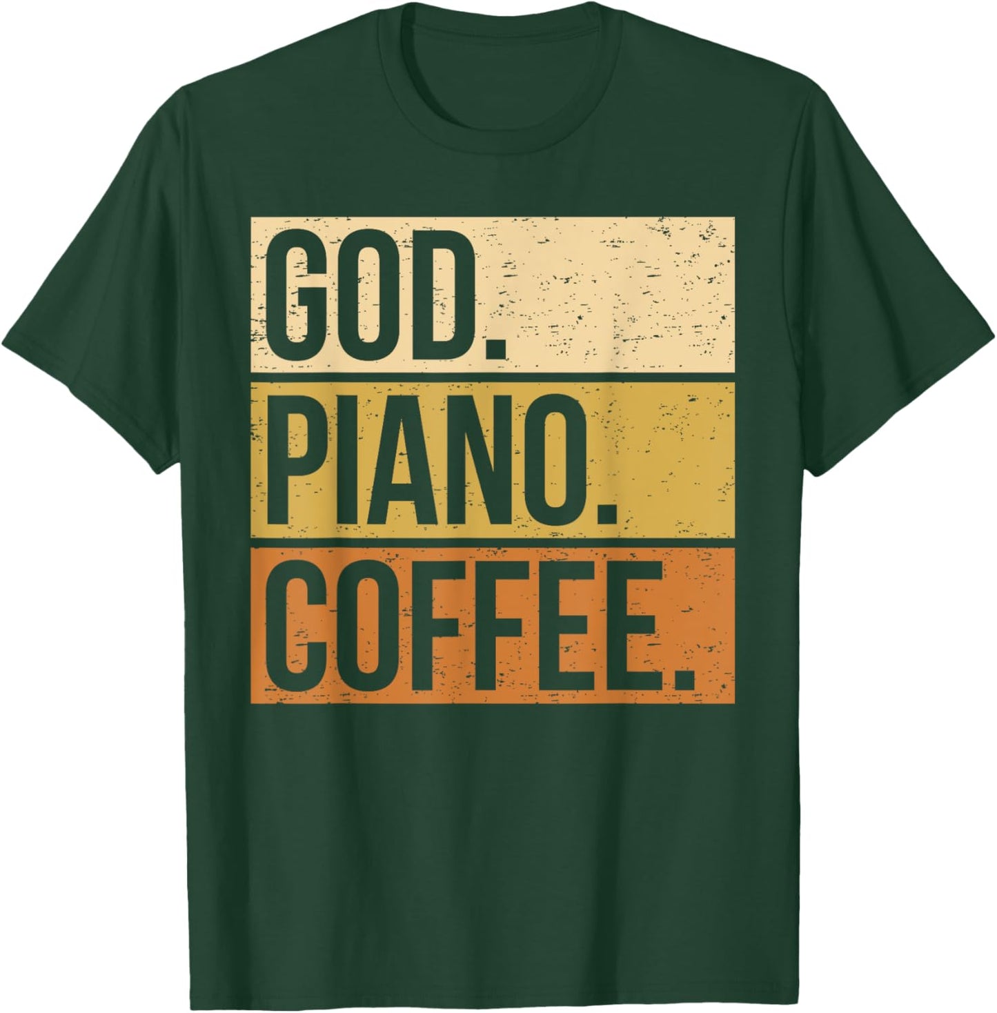Piano Player Christian Musician Church Jesus I God Coffee T-Shirt - T-Shirt | Forest