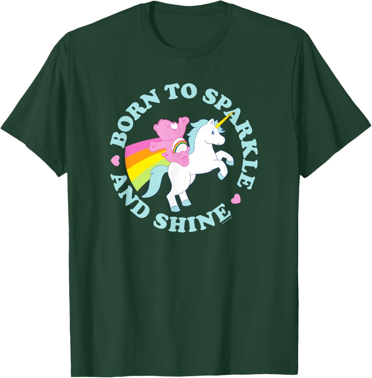 Care Bears Cheer Bear Unicorn Born to Sparkle and Shine T-Shirt - T-Shirt | Forest