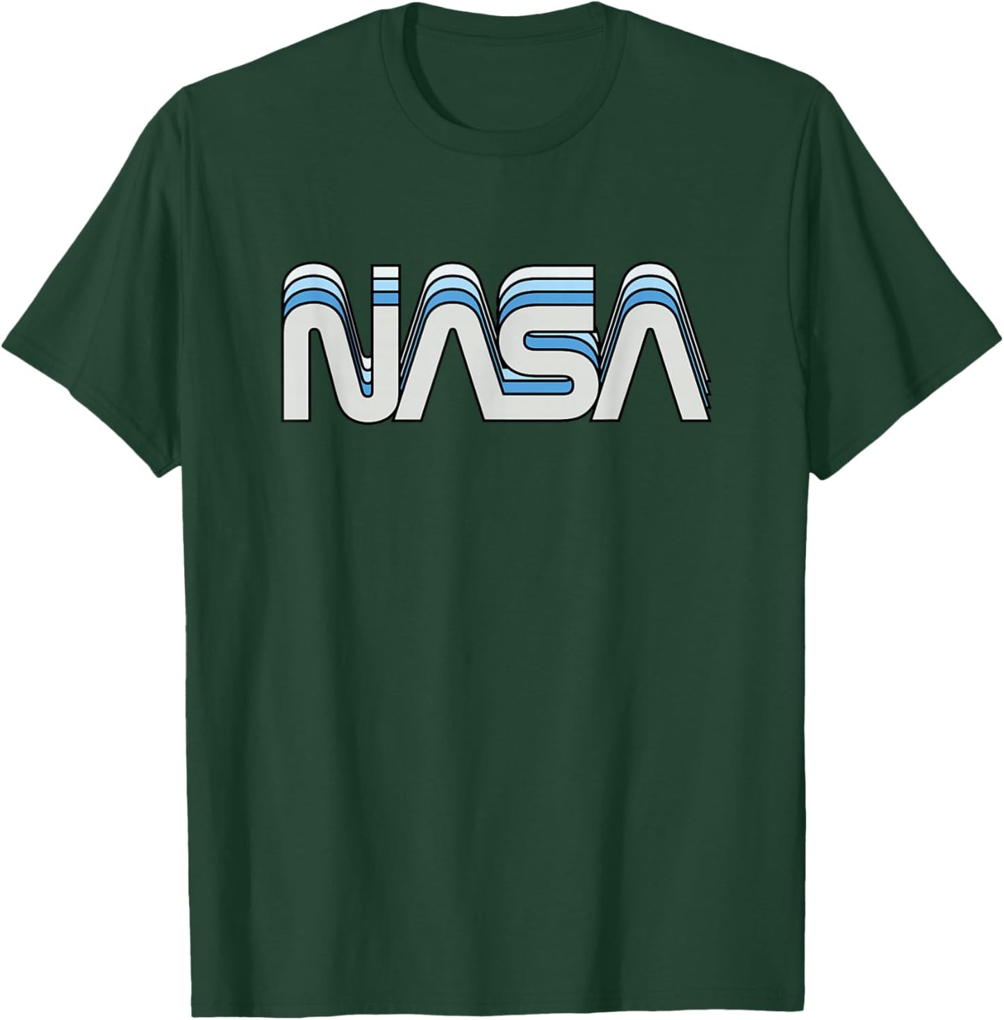 80s 90s Vintage Retro NASA Worm Logo Vintage NASA Gift T-Shirt - T-Shirt | Forest