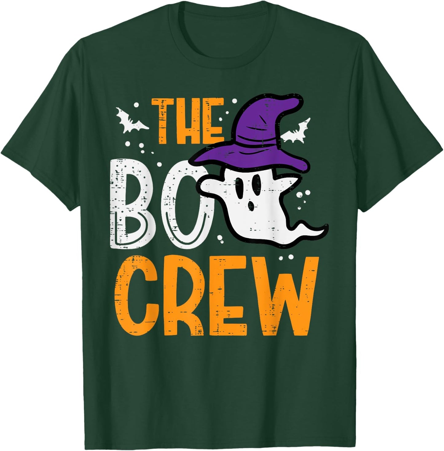 Halloween Ghost The Boo Crew Costume Matching Women Kids Men T-Shirt - T-Shirt | Forest