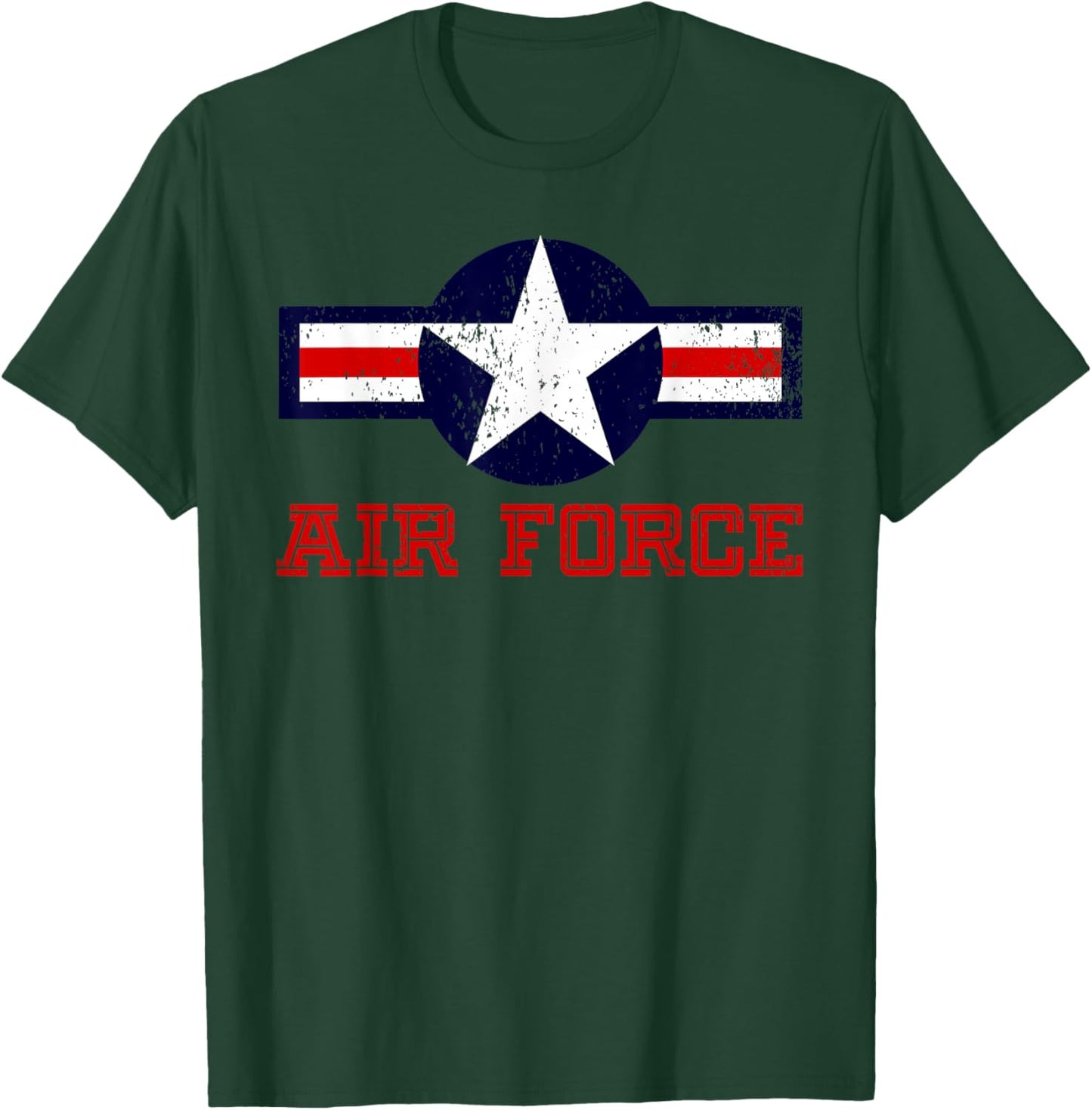 Air Force Vintage Roundel - USA American Flag Star Patriotic T-Shirt - T-Shirt | Forest