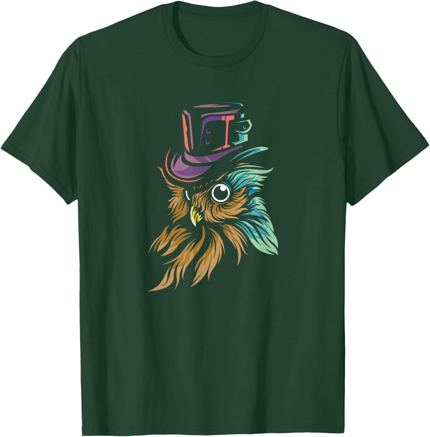Steampunk Fantasy Owl Gothic Owl T-Shirt - T-Shirt | Forest
