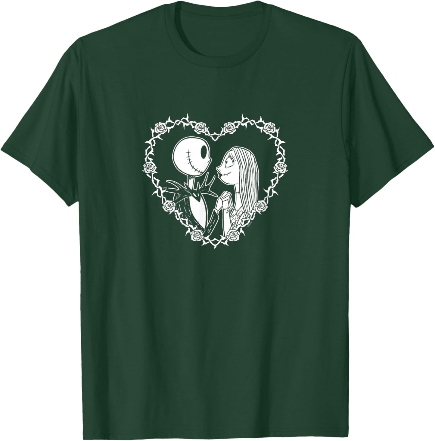 The Nightmare Before Christmas - Jack Sally Heart T-Shirt - T-Shirt | Forest