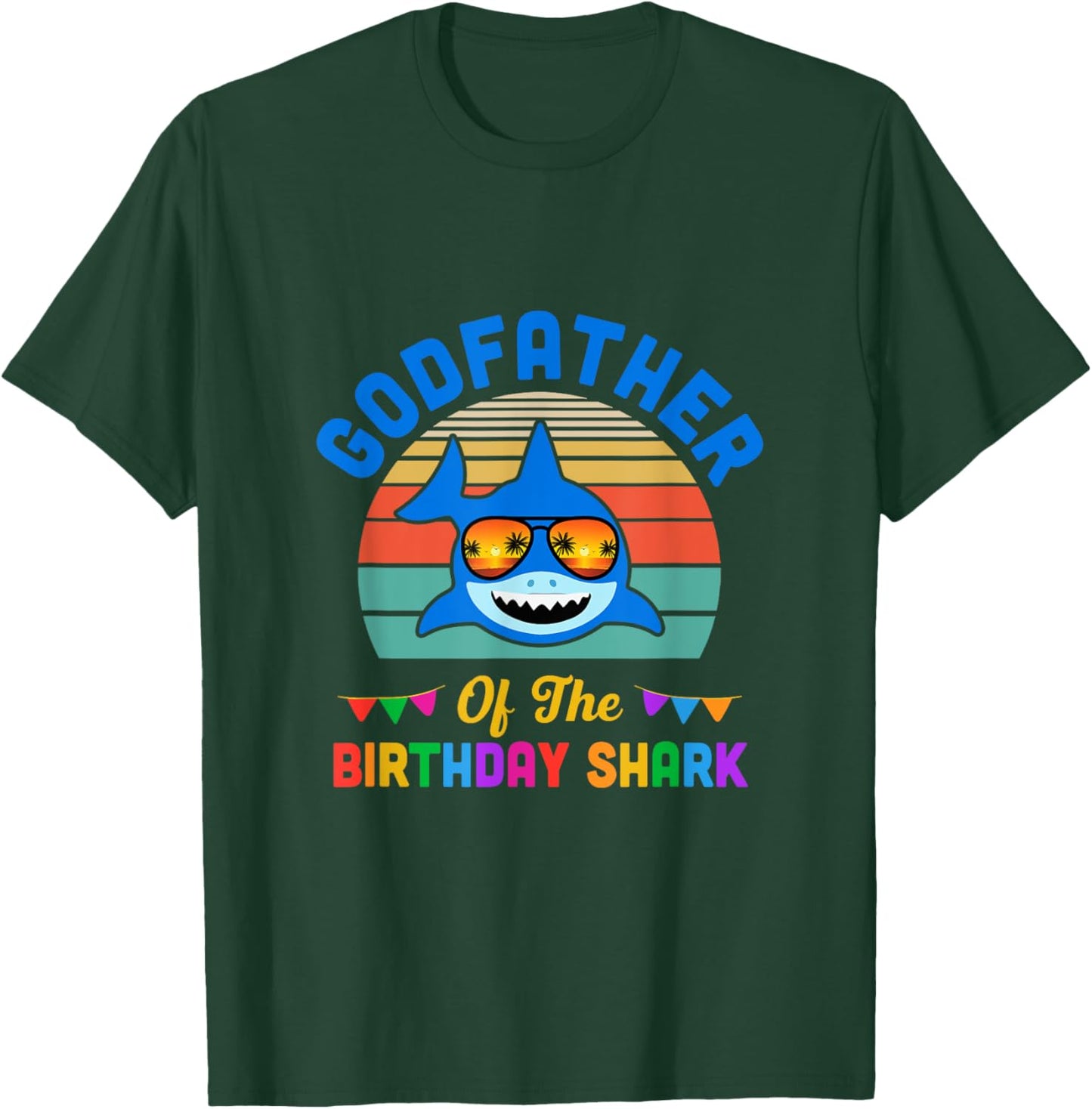 Godfather Of The Shark Birthday Dad Matching Family T-Shirt - T-Shirt | Forest