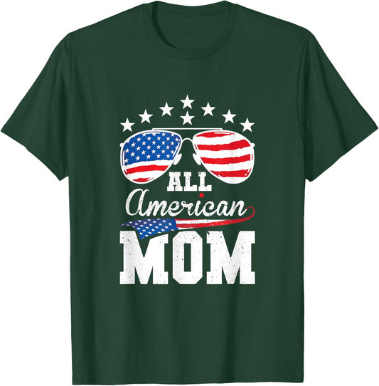 All American Mom 4th of July Matching Family Women Men T-Shirt - T-Shirt | Forest